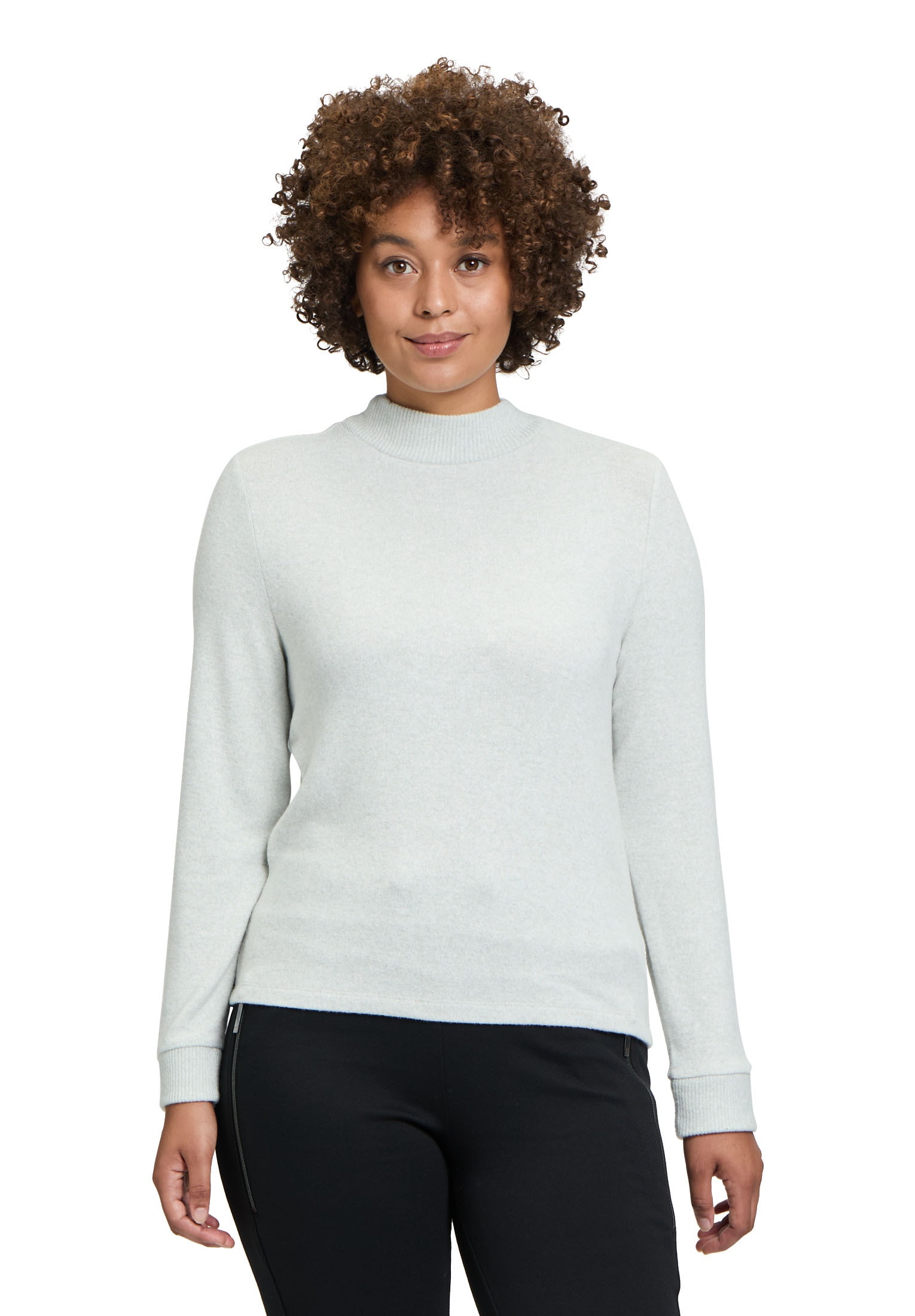 Cartoon Sweatshirt "Damen mit Kragen", Material günstig online kaufen