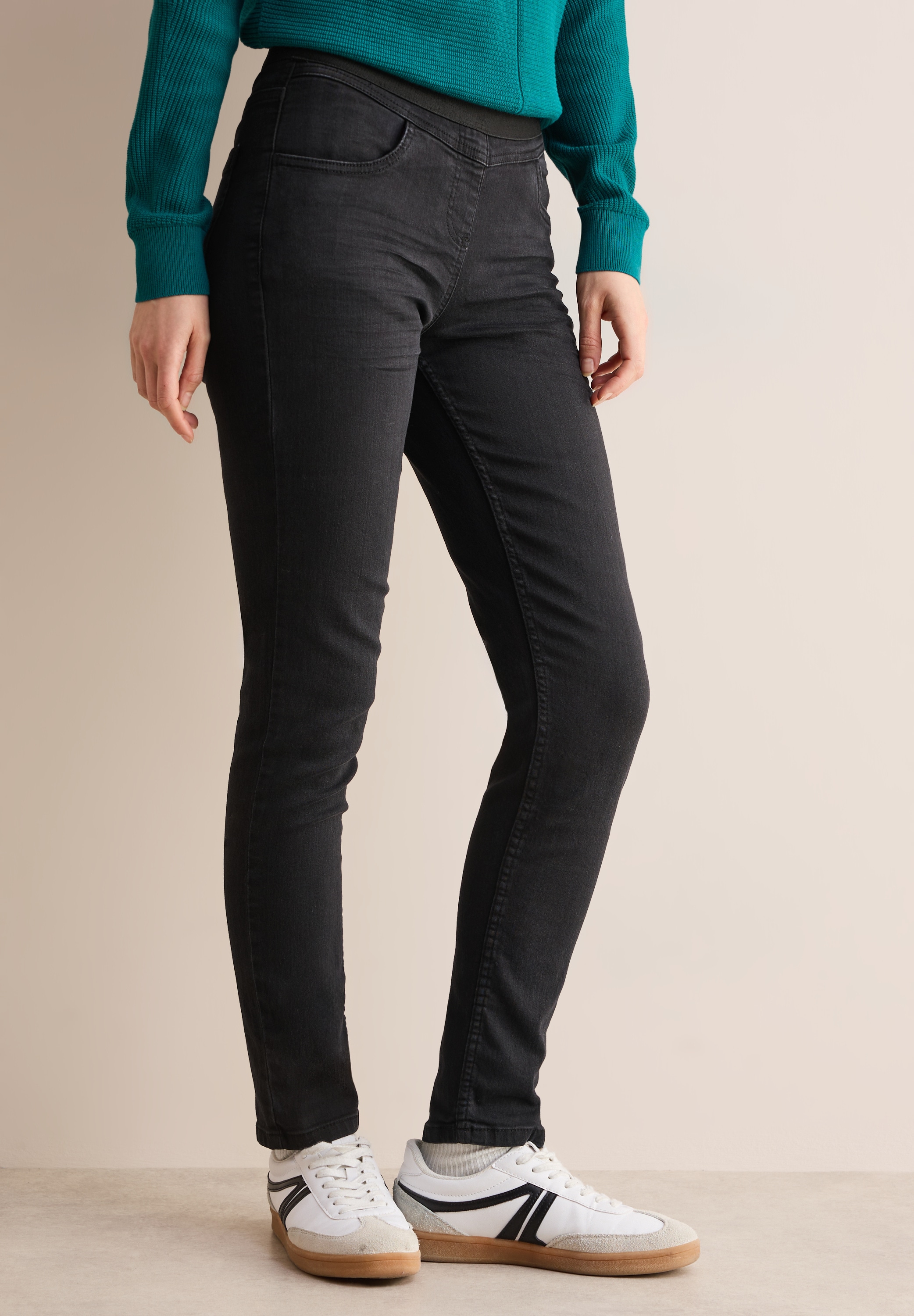 Cecil Gerade Jeans, High Waist