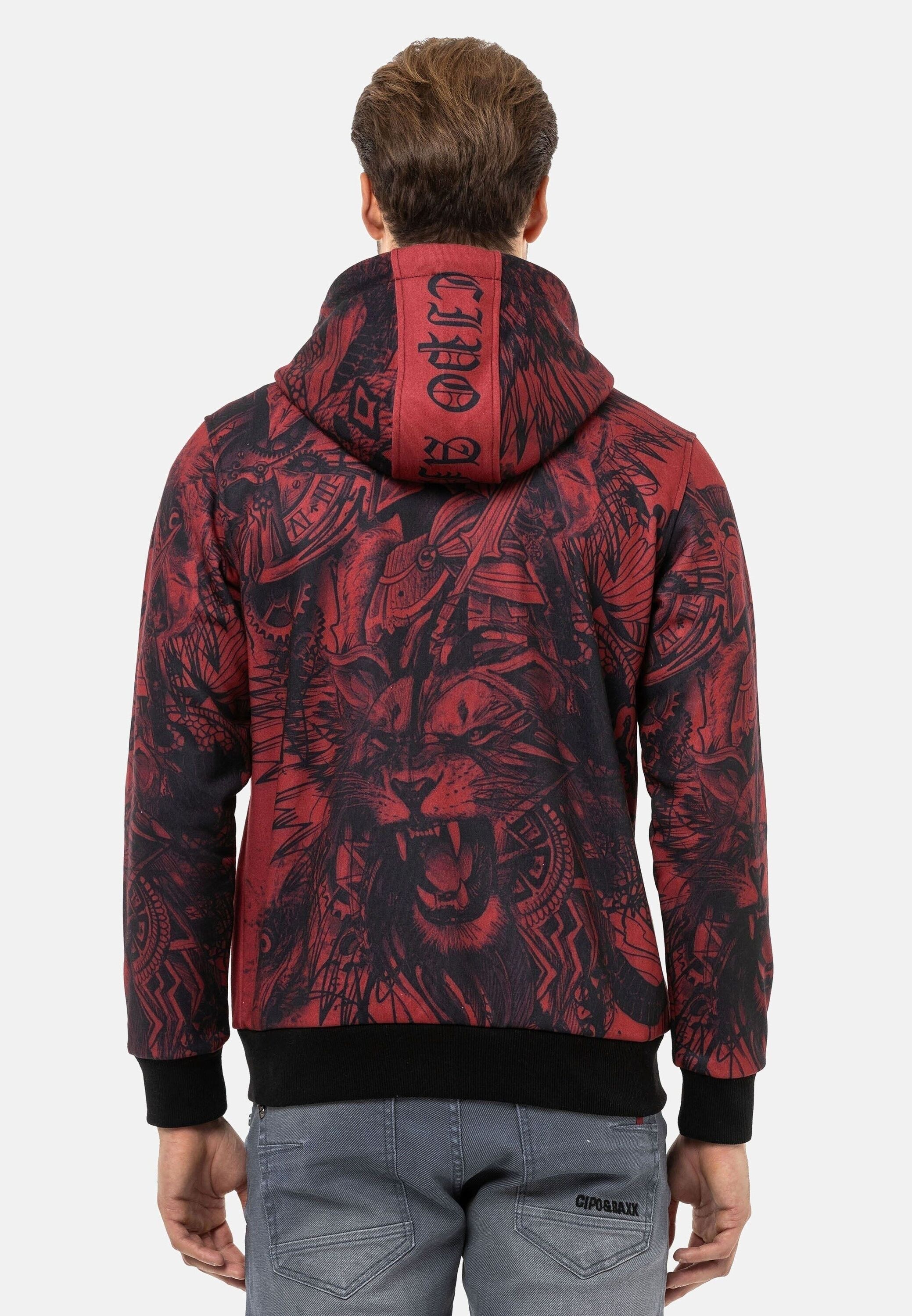 Cipo & Baxx Sweatjacke "Jacken", 1 Stk. mit auffälligem Print, CL559 günstig online kaufen