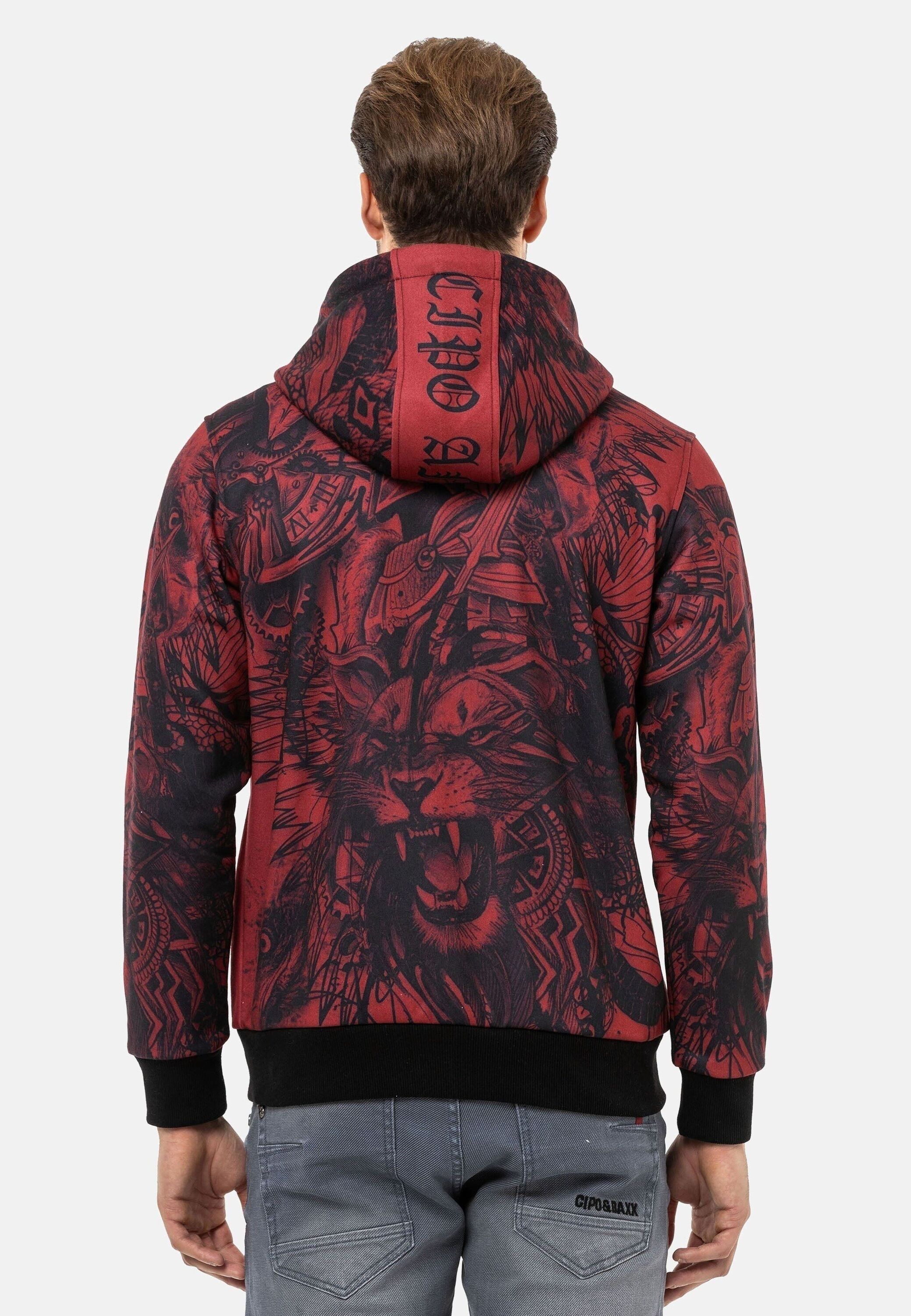 Cipo & Baxx Sweatjacke "Jacken", mit auffälligem Print, CL559 günstig online kaufen