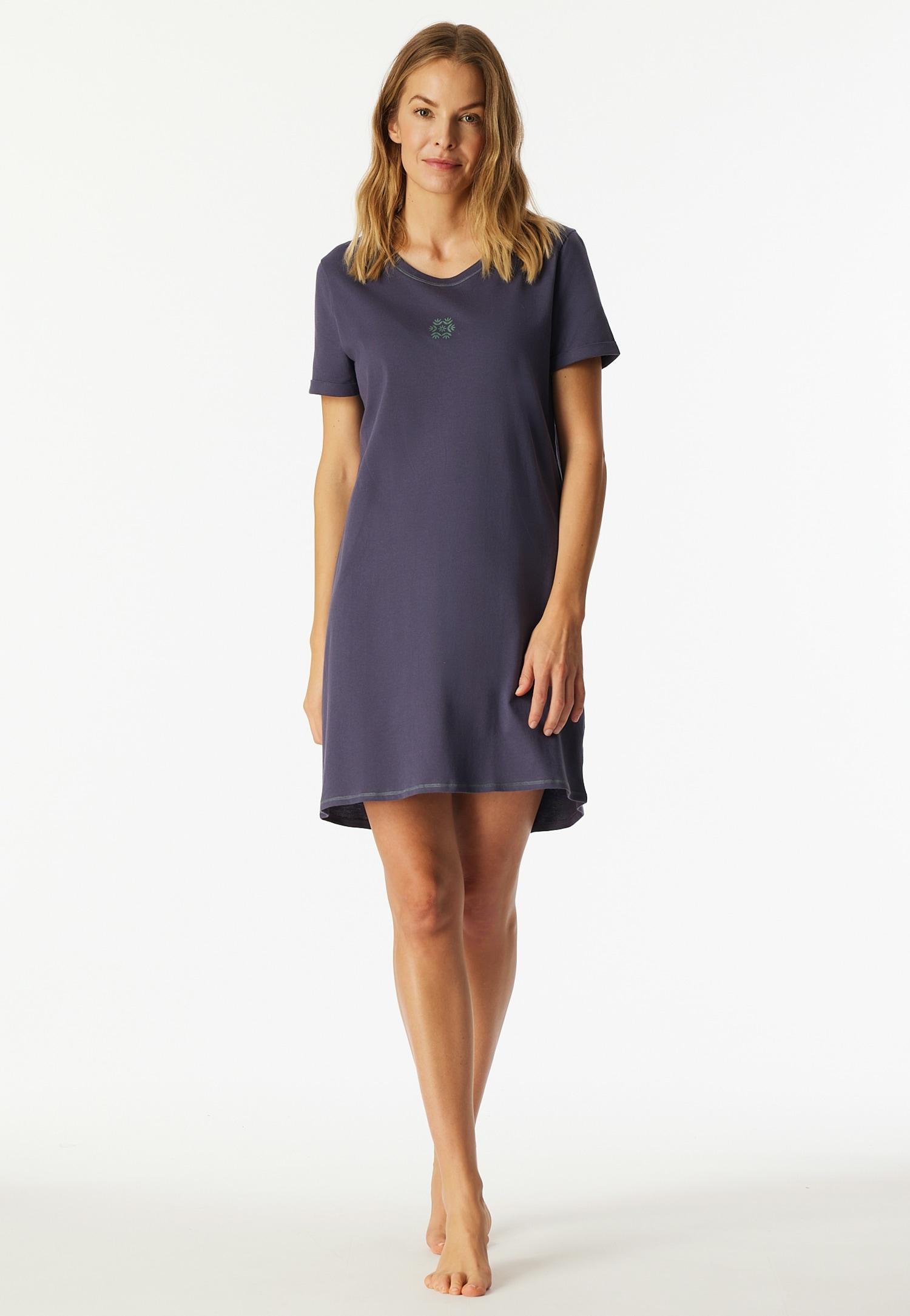 Schiesser Nachthemd "Casual Essentials", mit Statement-Print, Baumwolle, ku günstig online kaufen