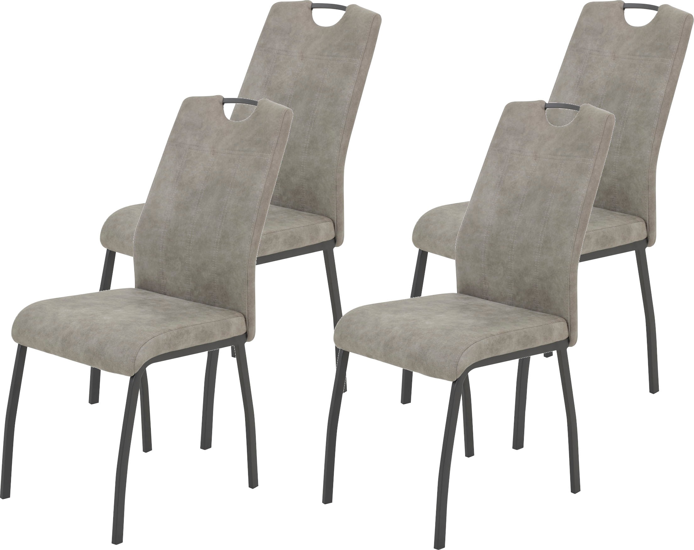 HELA Esszimmerstuhl »ELIF«, (Set), 4 St., Microfaser, 140 Kg Belastbar, Küchenstuhl