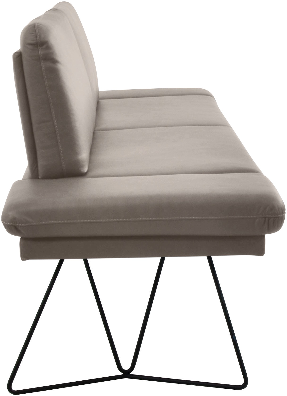 Polsterbank K+W KOMFORT & WOHNEN "Pego", grau (stahl 85), B:206cm H:88cm T:66cm, Sitzbänke, Polsterbank, Seitenteilverstellung, wahlweise in 206 oder 226cm 3