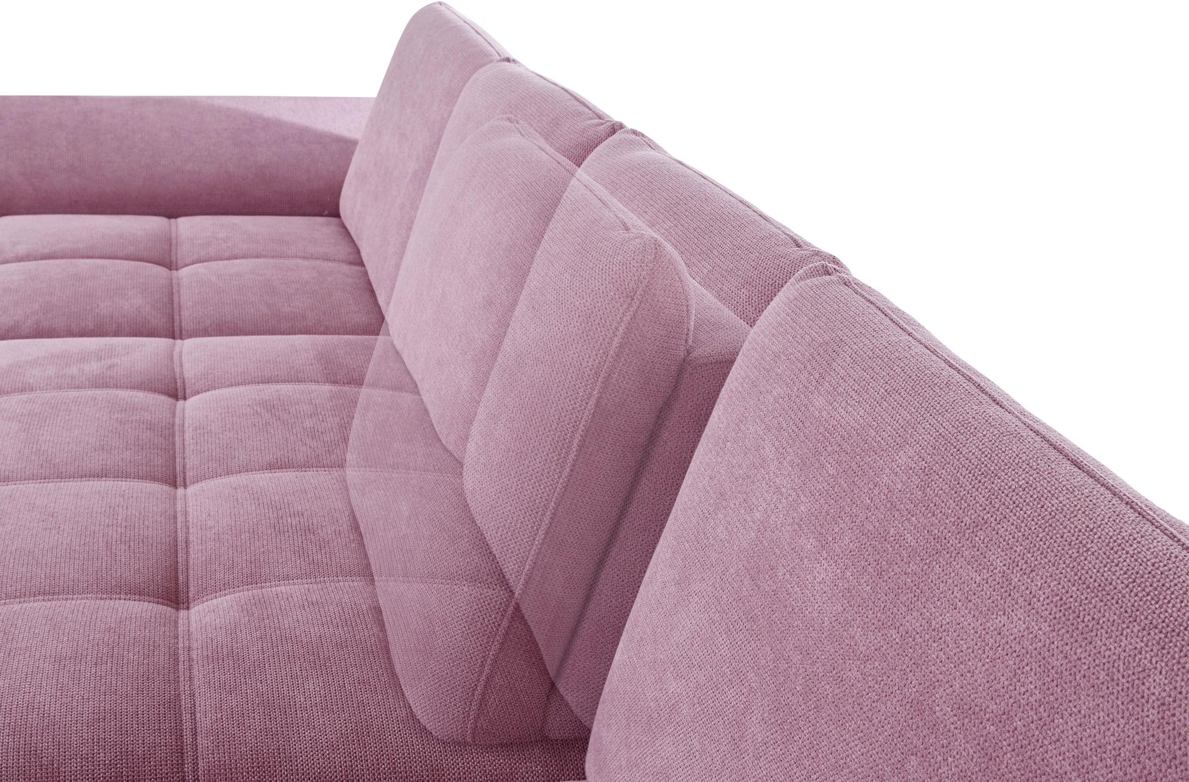 Places of Style Wohnlandschaft »Costello U-Form, mit Sitztiefenverstellung, Armteilverstellung und«, 3 Nierenkissen, optional Bettfunktion und Bettkasten