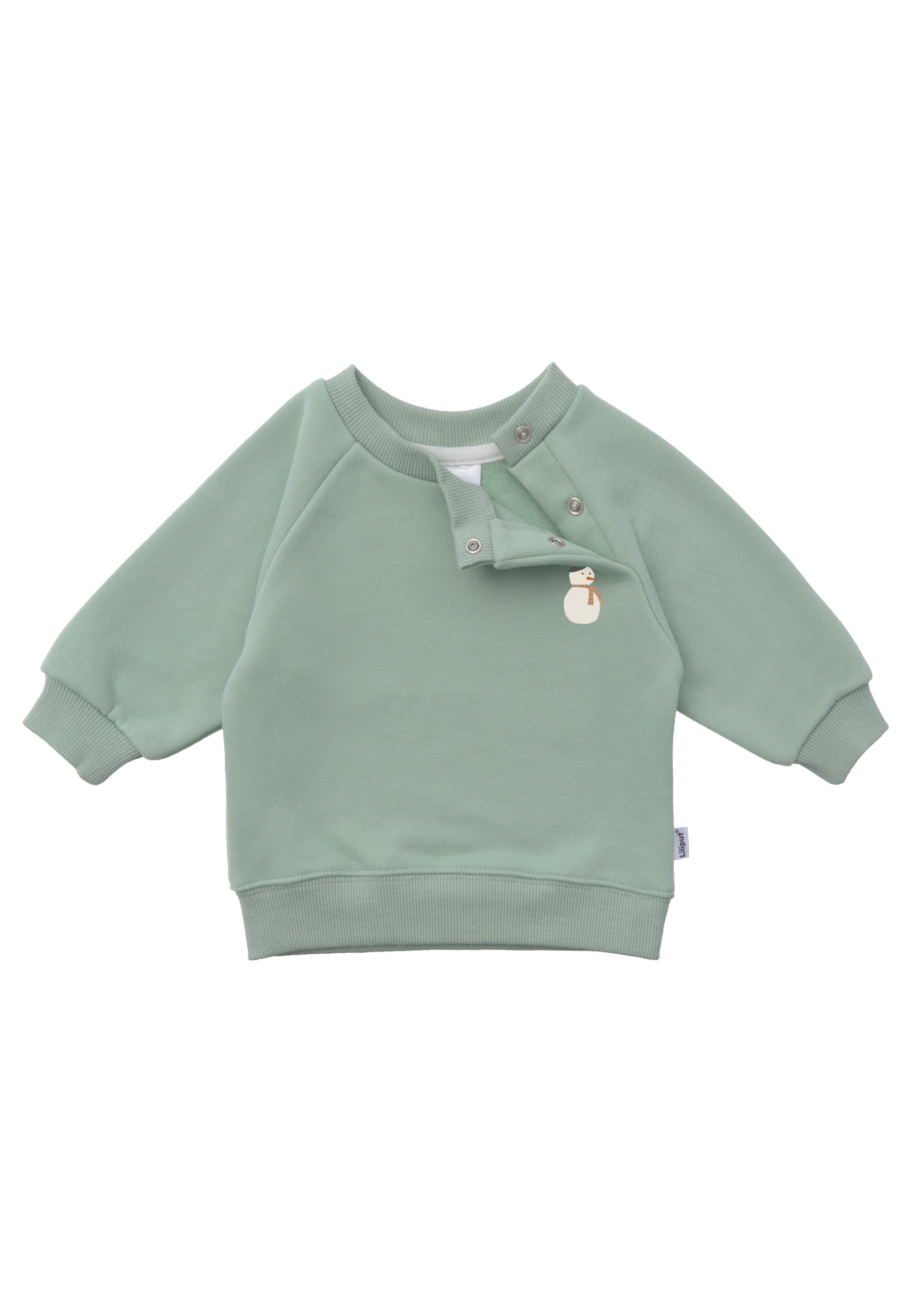 LILIPUT Mädchen Sweatshirt "Schneemann", grün, Gr. 110, bedruckt, 80% Baumwolle, 20% Polyester, Sweatshirts, mit niedlichem Schneemann-Print