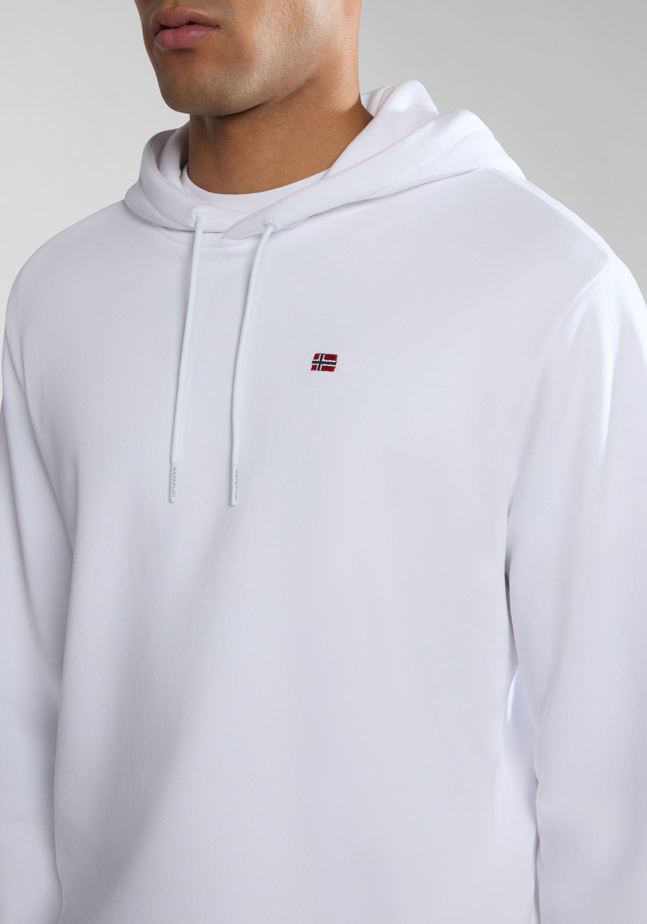 Napapijri Kapuzensweatshirt »BALIS H SUM 002«, Mit Markenlabel an der Seite; mit Rippbündchen an Saum und Ärmeln