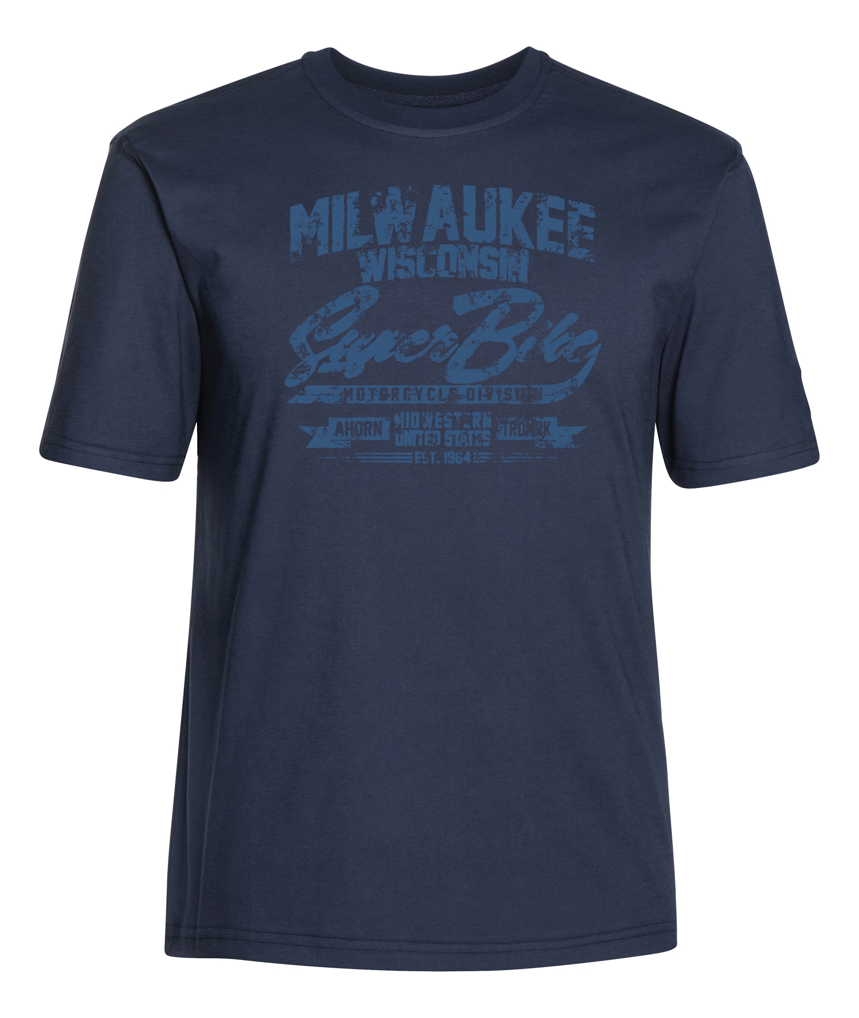 T-Shirt »MILWAUKEE_ATLANTIC BLUE«, mit lässigem Frontprint