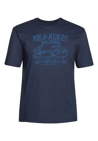 T-Shirt »MILWAUKEE_ATLANTIC BLUE«, mit lässigem Frontprint