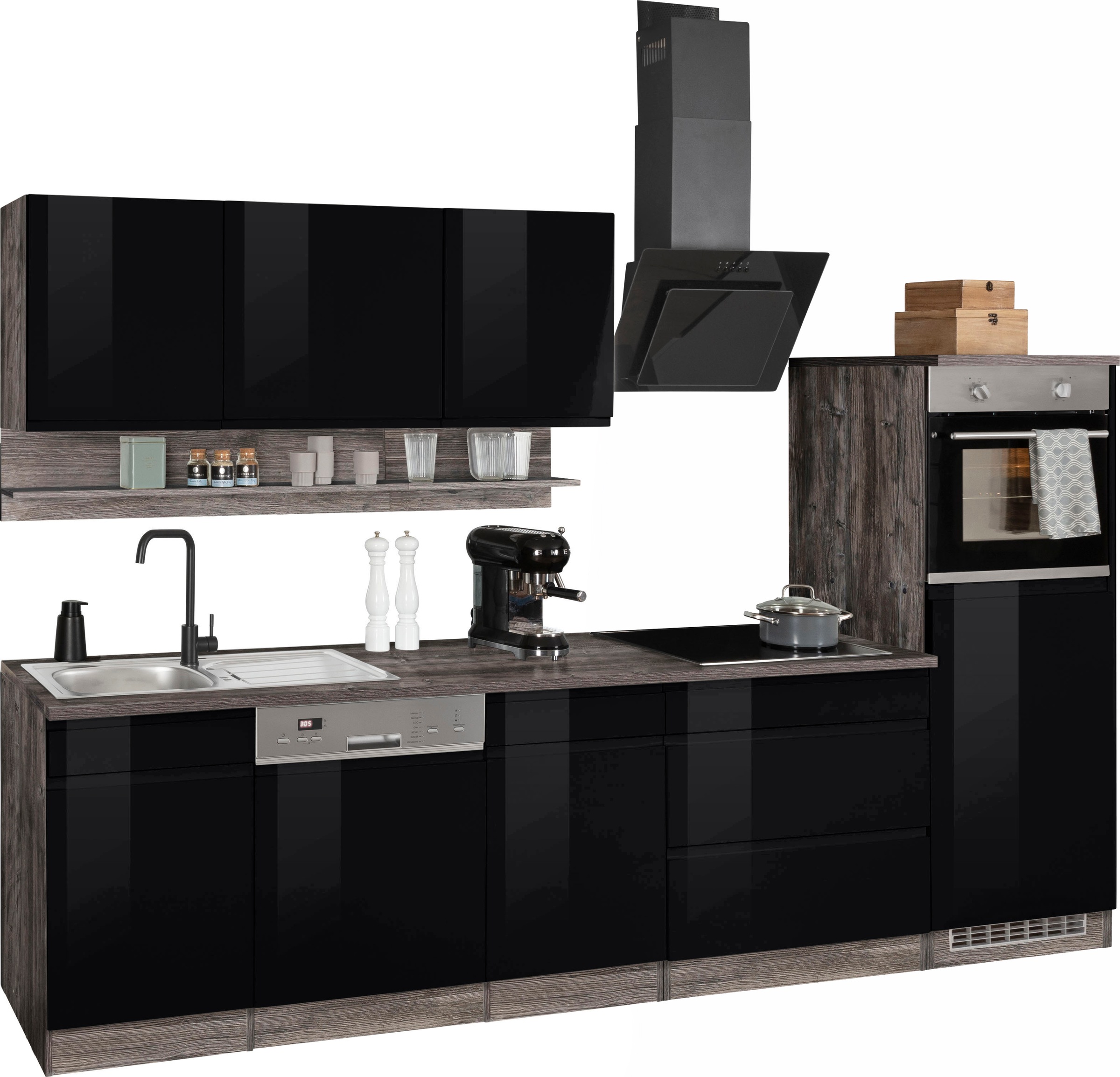 HELD MÖBEL Küchenzeile "Virginia", Breite 300 cm, wahlweise mit Induktion günstig online kaufen
