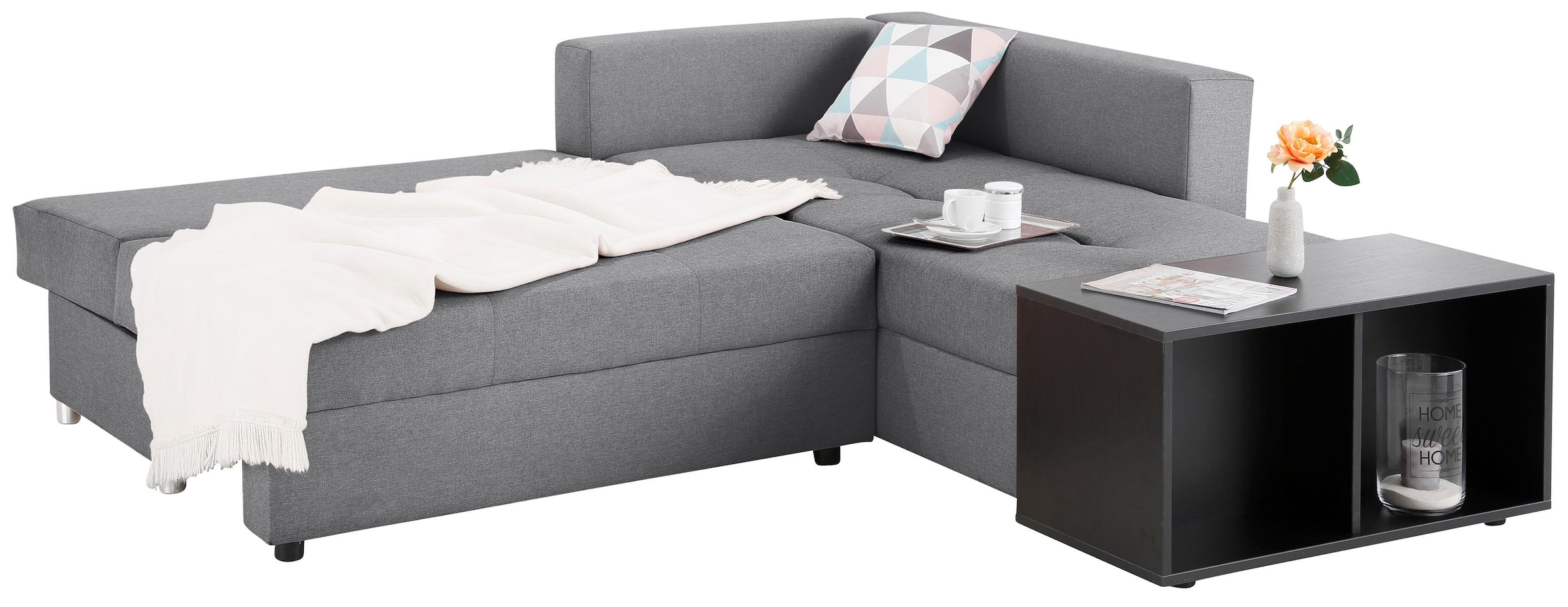 Home affaire Ecksofa Italia, mit Bettfunktion und Bettkasten