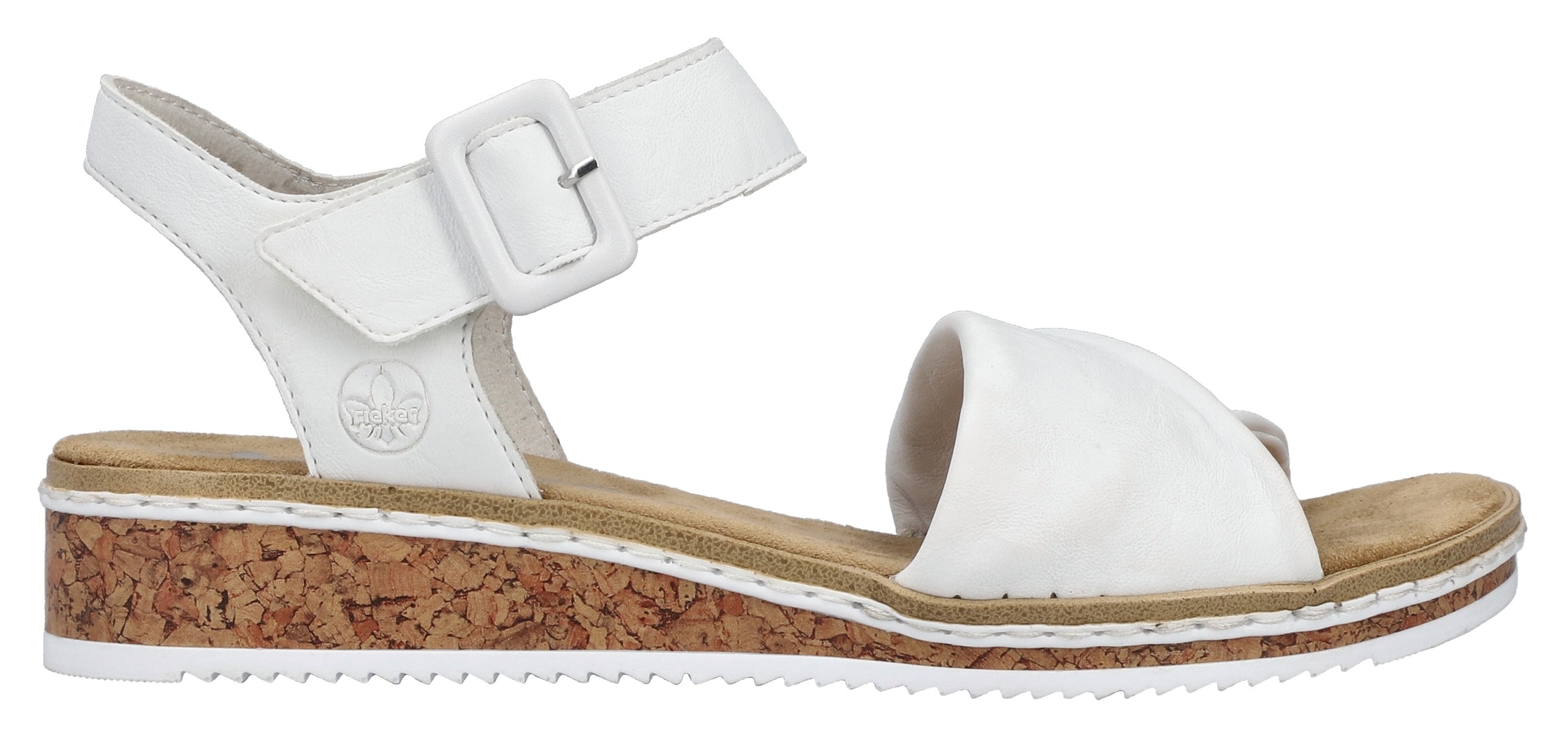 Rieker Sandalette, Keilsandale, Sommerschuh, Urlaubsschuh mit Klettriemchen