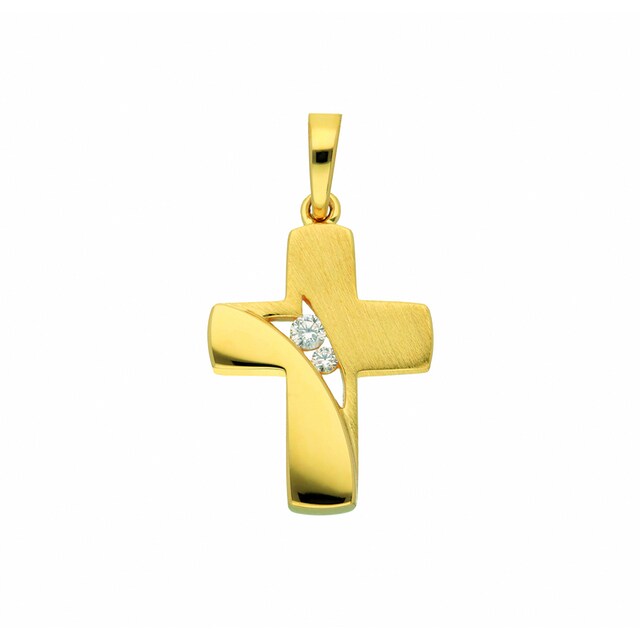 Adelia´s Kette mit Anhänger »333 Gold Kreuz Anhänger mit Zirkonia«,  Schmuckset - Set mit Halskette | BAUR