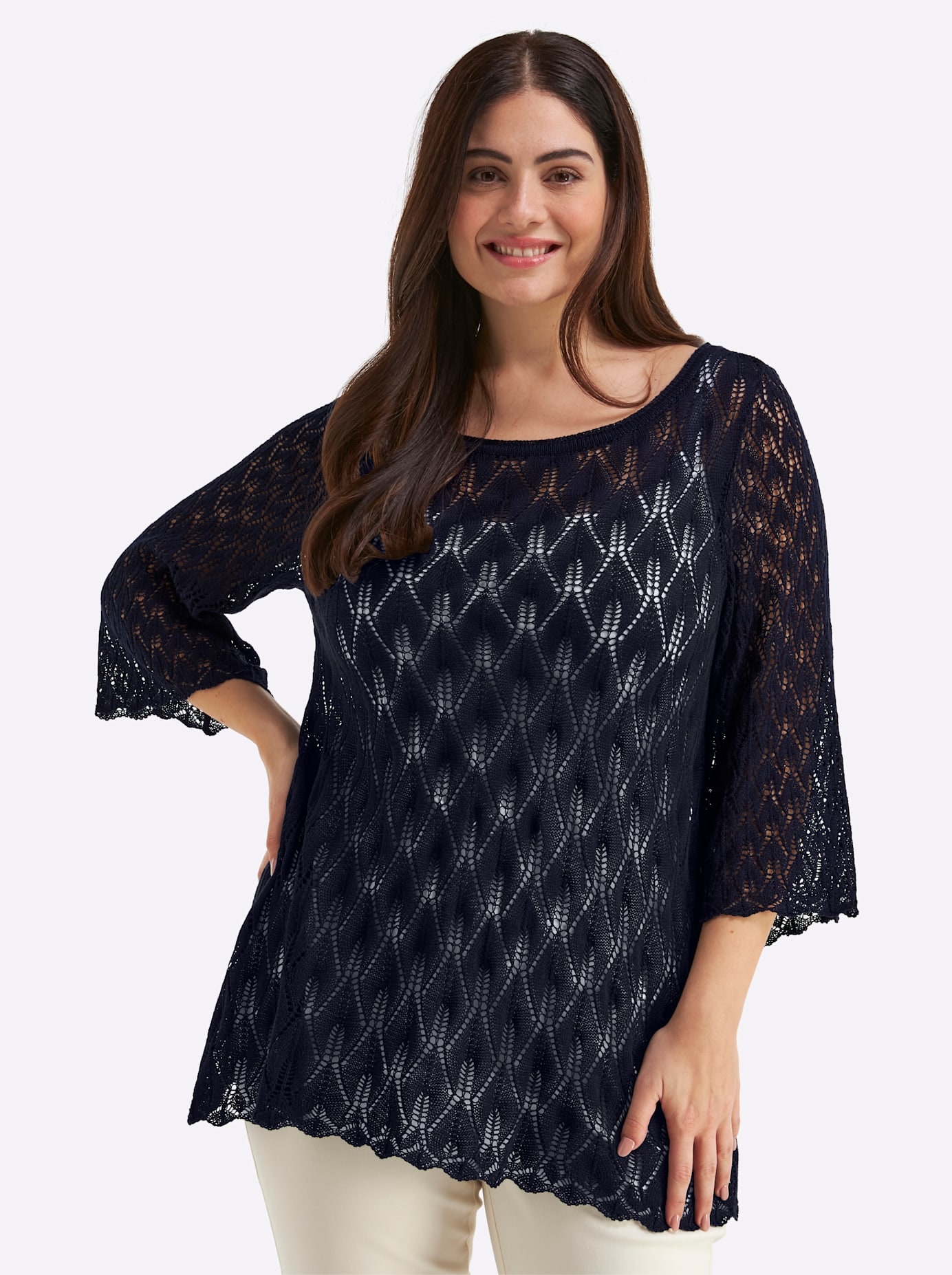 Sheego Strickpullover "3/4-Arm-Pullover"
