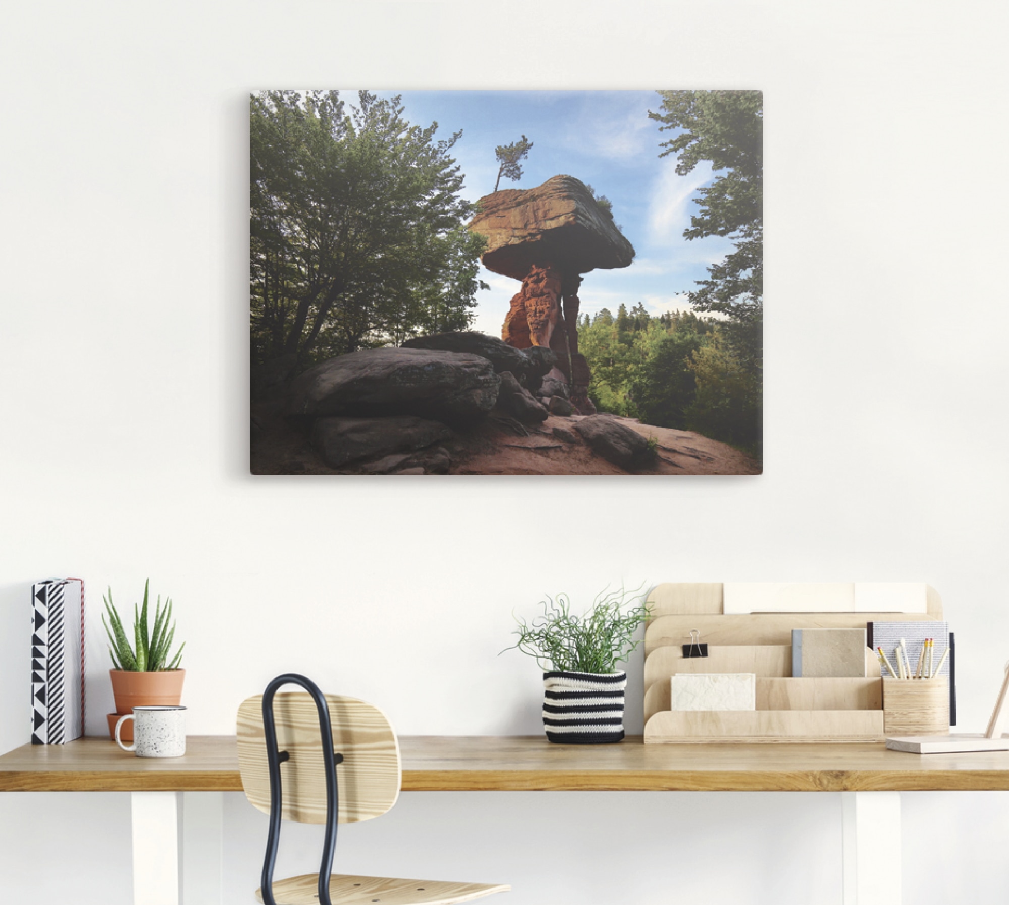 Artland Leinwandbild »Teufelstisch«, Felsen, (1 St.), auf Keilrahmen gespannt