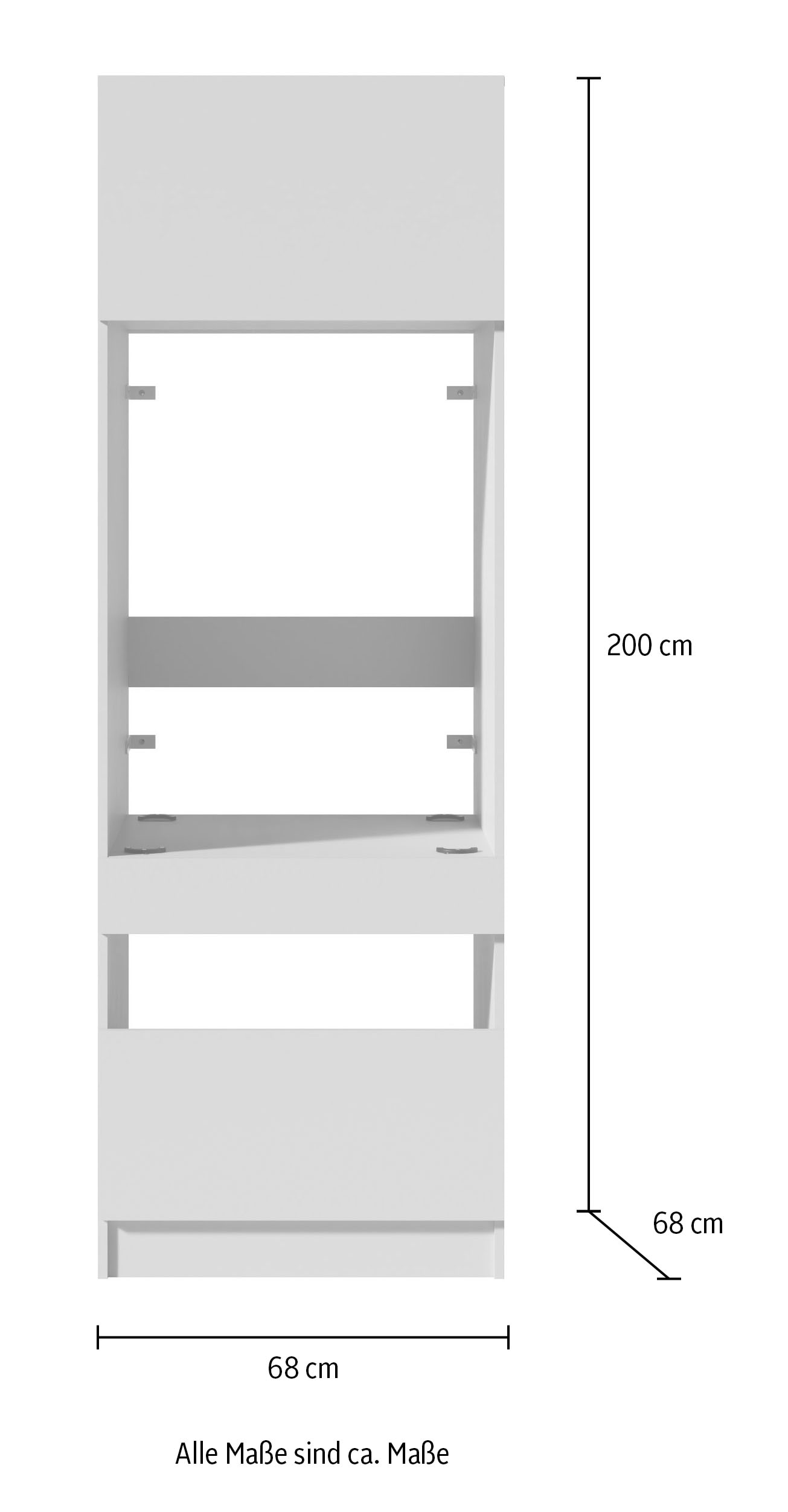 BASIC by Balculina Waschmaschinenumbauschrank »Washhome B/T/H 68x200x68 cm« 1 Stk. tlg. Breite 68cm, ausziebarer Tablerboden