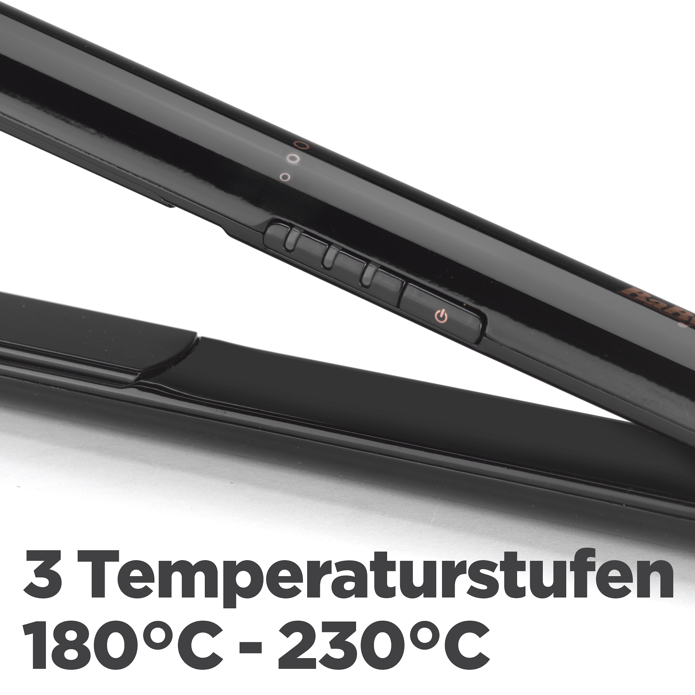 BaByliss Glätteisen »Smooth Finish 230 Glätteisen Profi-Haarglätter, ST250E« Titan-Keramik-Beschichtung, 3 Temperaturstufen bis zu 230°C