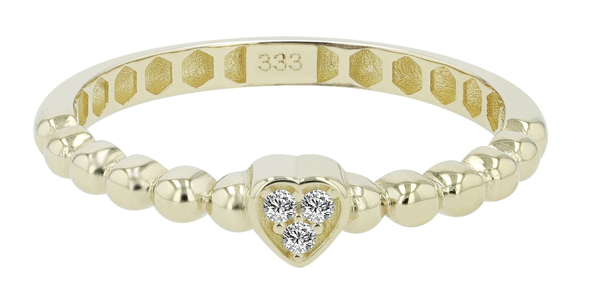 Fingerring ADELIA´S "Damen Ring aus 333 Gold mit Zirkonia" Gr. 58, gold, Fingerringe, Damen, 58, Fingerring 2