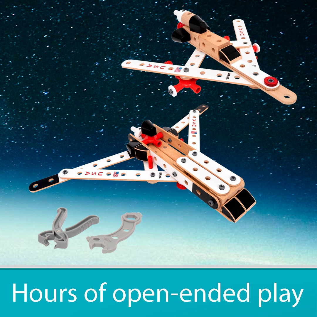 BRIO® Konstruktions-Spielset »BRIO Builder - Apollo Saturn V (34607)«, (91 St.), mit Licht