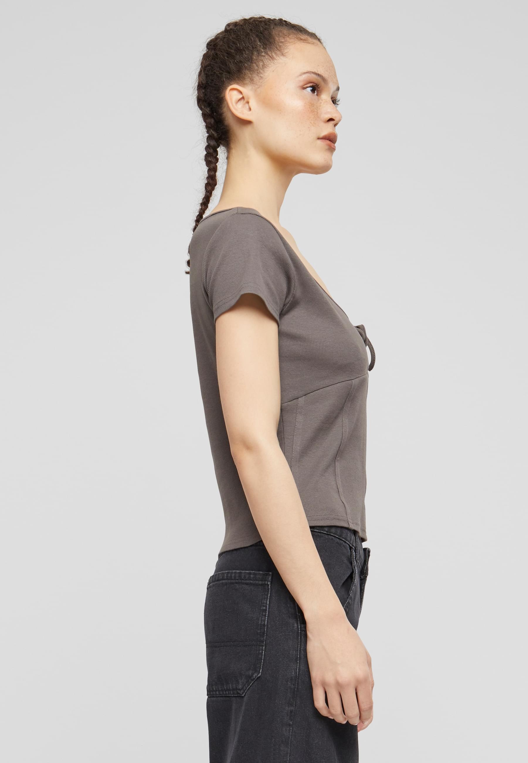 Karl Kani T-Shirt »Karl Kani Damen KW241-026-2 Karl Kani Og Corset Rib Tee«, (1 tlg.)
