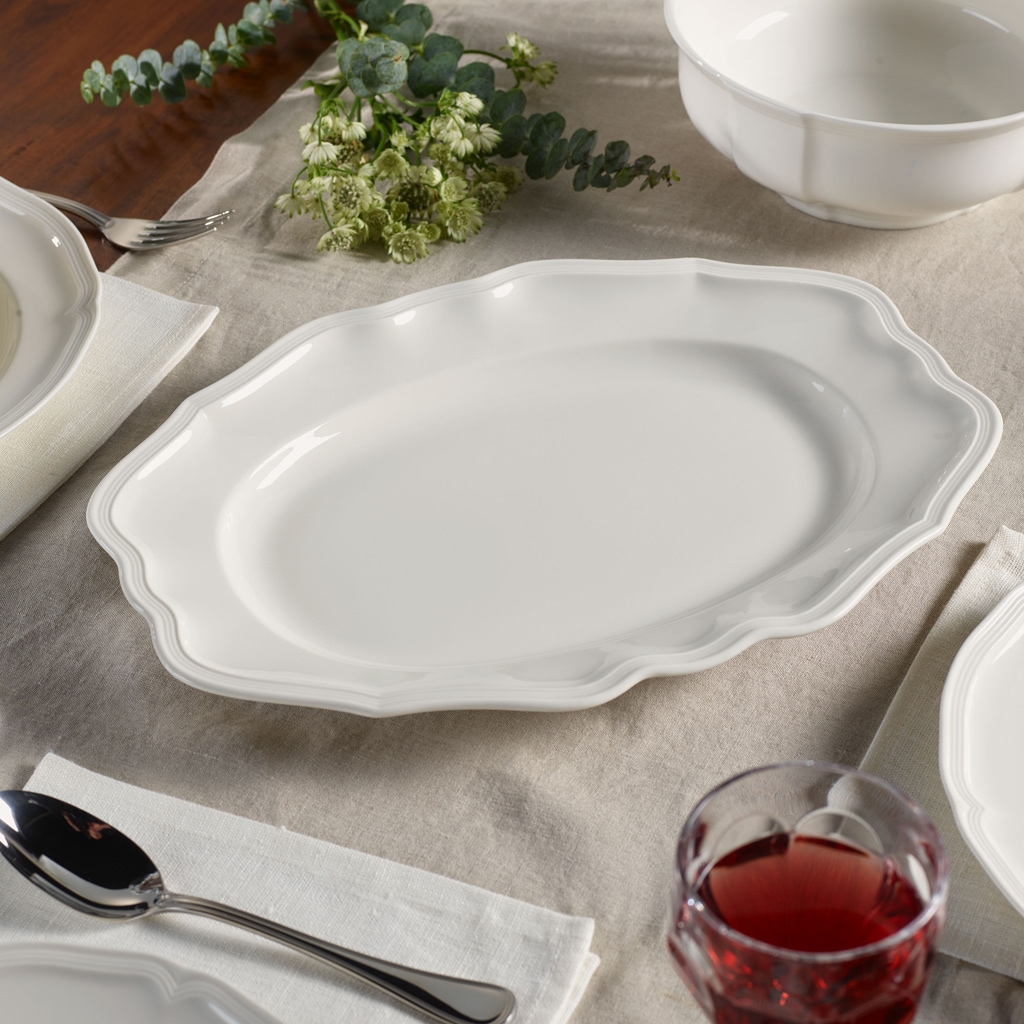 Villeroy & Boch Servierplatte »Servierplatte Manoir 37 x 26 cm weiß«