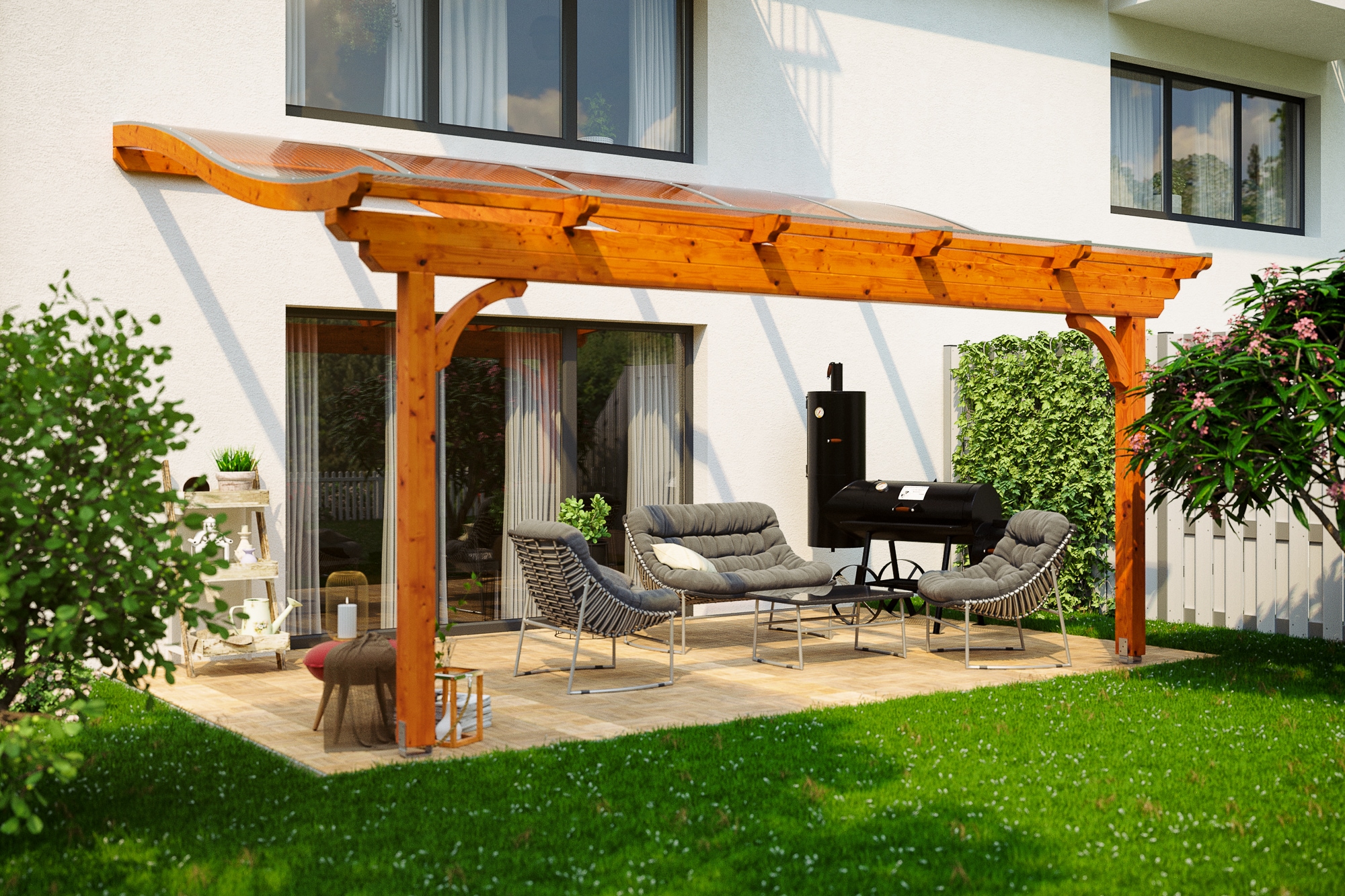 Skanholz Terrassendach »Verona«, Leimholz