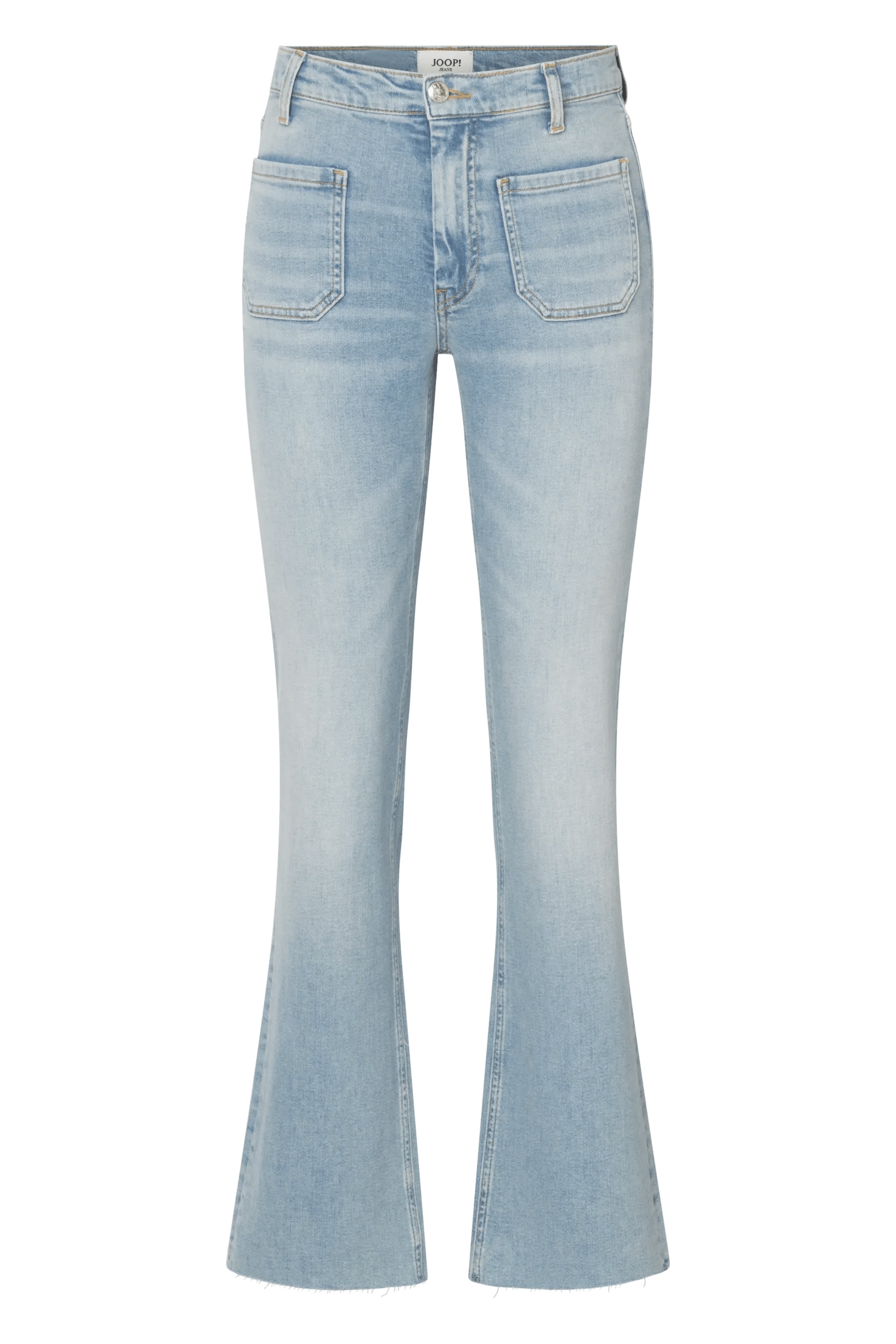 JOOP Bootcut-Jeans "Ella" hohe Taille, offene Kante am Saum