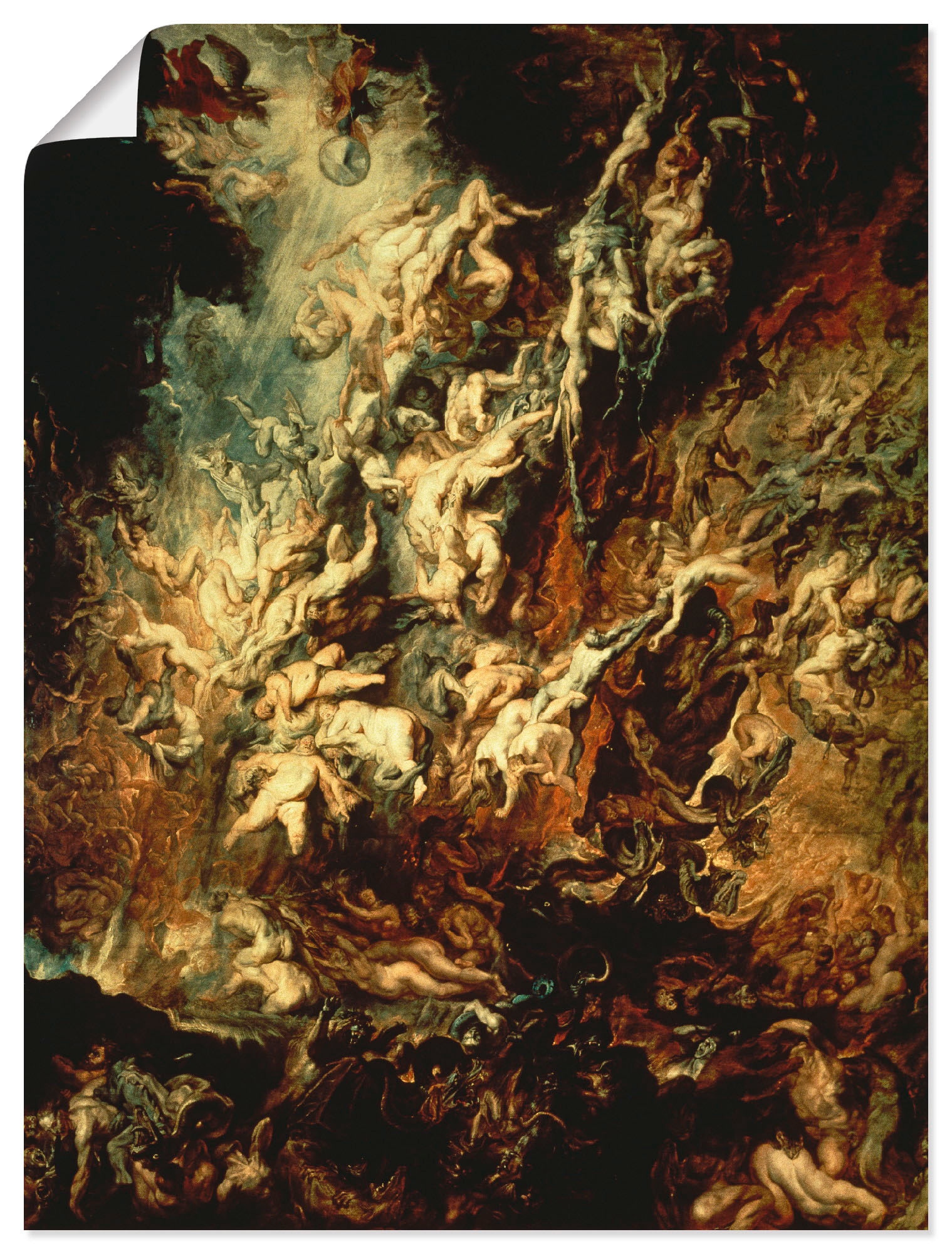 bestellen Verdammten«, St.), BAUR Dark | Artland »Höllensturz (1 versch. Wandbild Fantasy, der Leinwandbild, Größen Wandaufkleber als oder in Poster