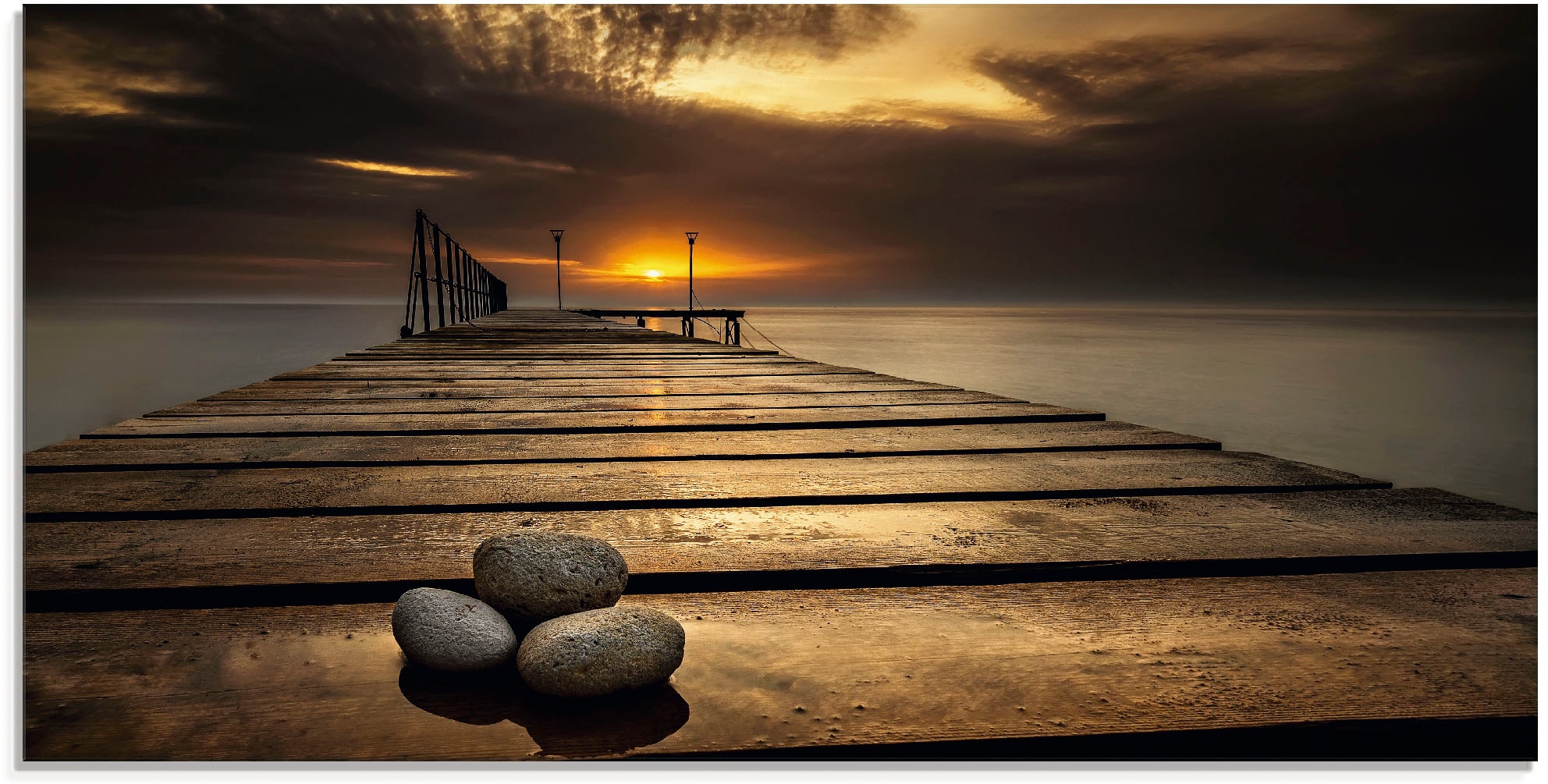 Artland Glasbild »Sonnenaufgang am Schwarzen Meer«, Sonnenaufgang & -untergang, (1 St.), in verschiedenen Größen