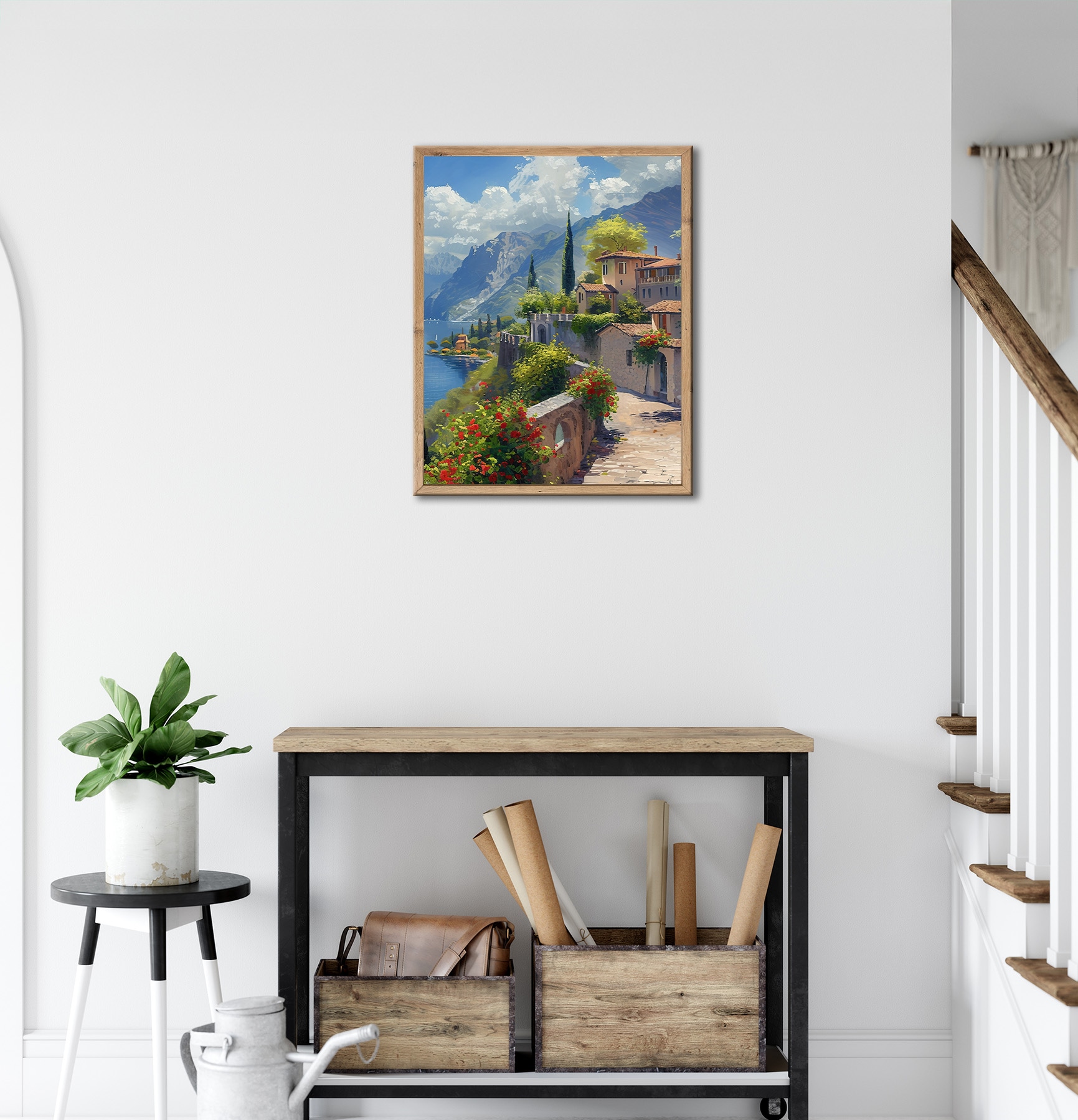 Bönninghoff Bild mit Rahmen »LAKE GARDA 40x50 cm – Natur Wandbild beruhigend«