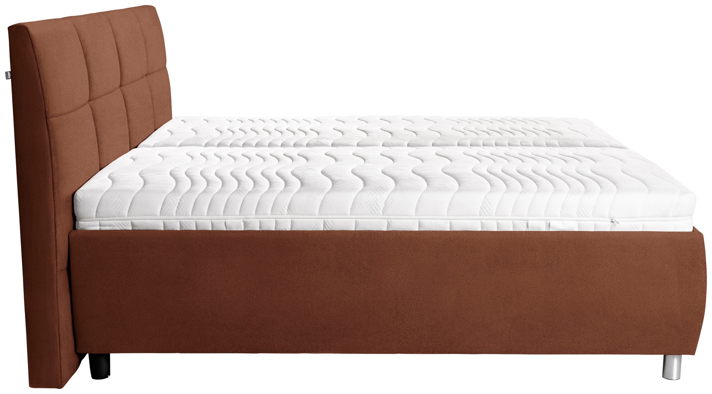 Stauraumbett ALINA "Nadina Comfort", braun (nussbraun gdu 24), B:218cm H:116cm L:217cm, Microfaser GDU (100% Polyester), Betten, Stauraumbett, inkl. Stauraum und Lattenrost, in diversen Ausführungen 6