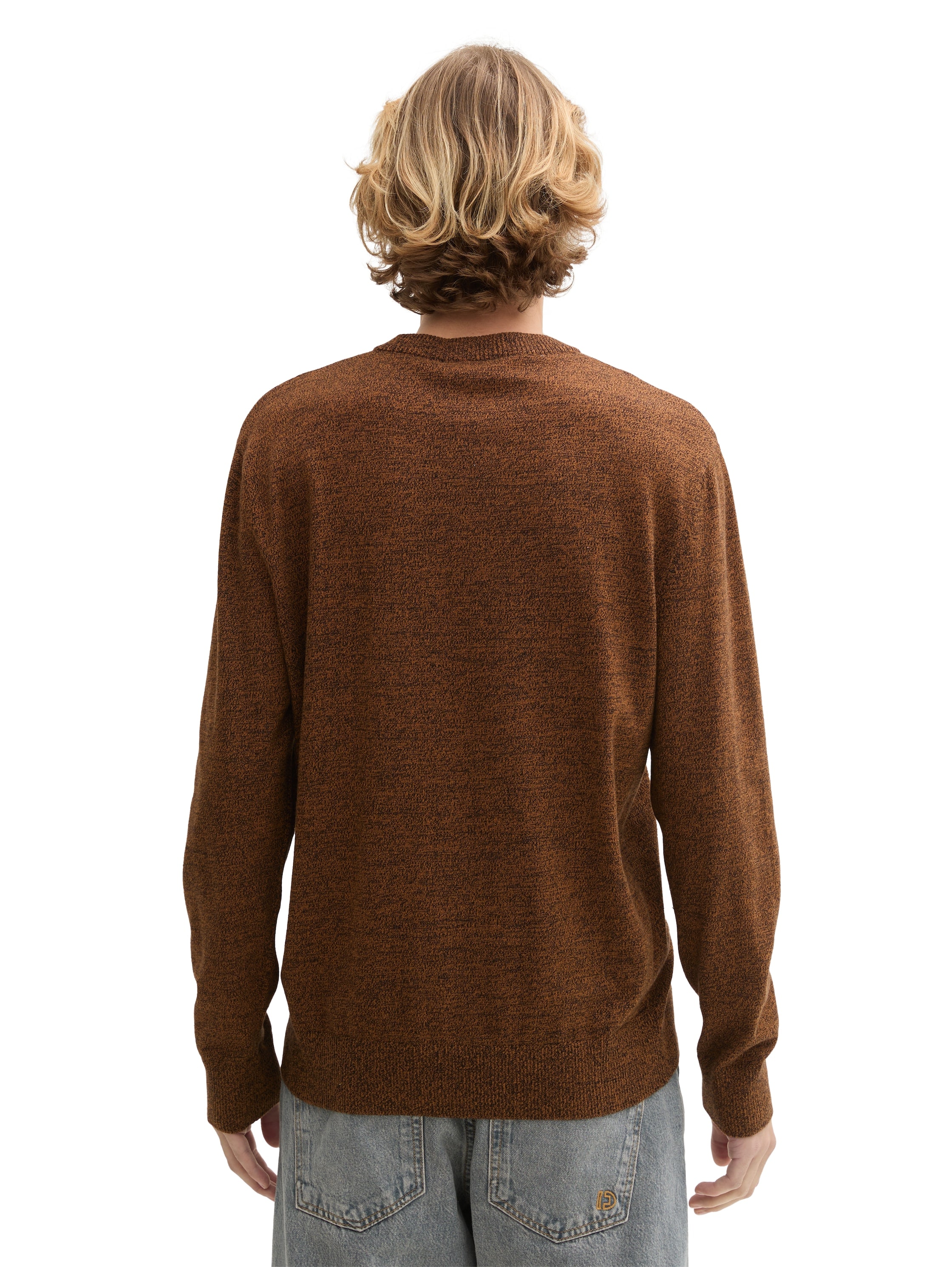 TOM TAILOR Denim Strickpullover, in melierter Optik