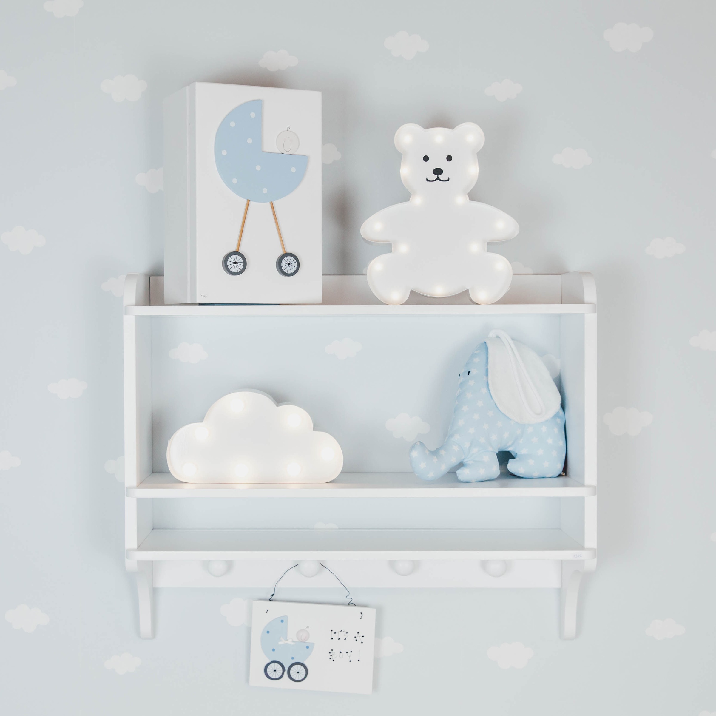 MARQUEE LIGHTS LED Dekolicht »Teddy«, 18 flammig, Leuchtmittel LED-Modul | LED fest integriert, Wandlampe, Tischlampe Teddybär, Bär mit 18 Leuchtmittel - 20x23 cm