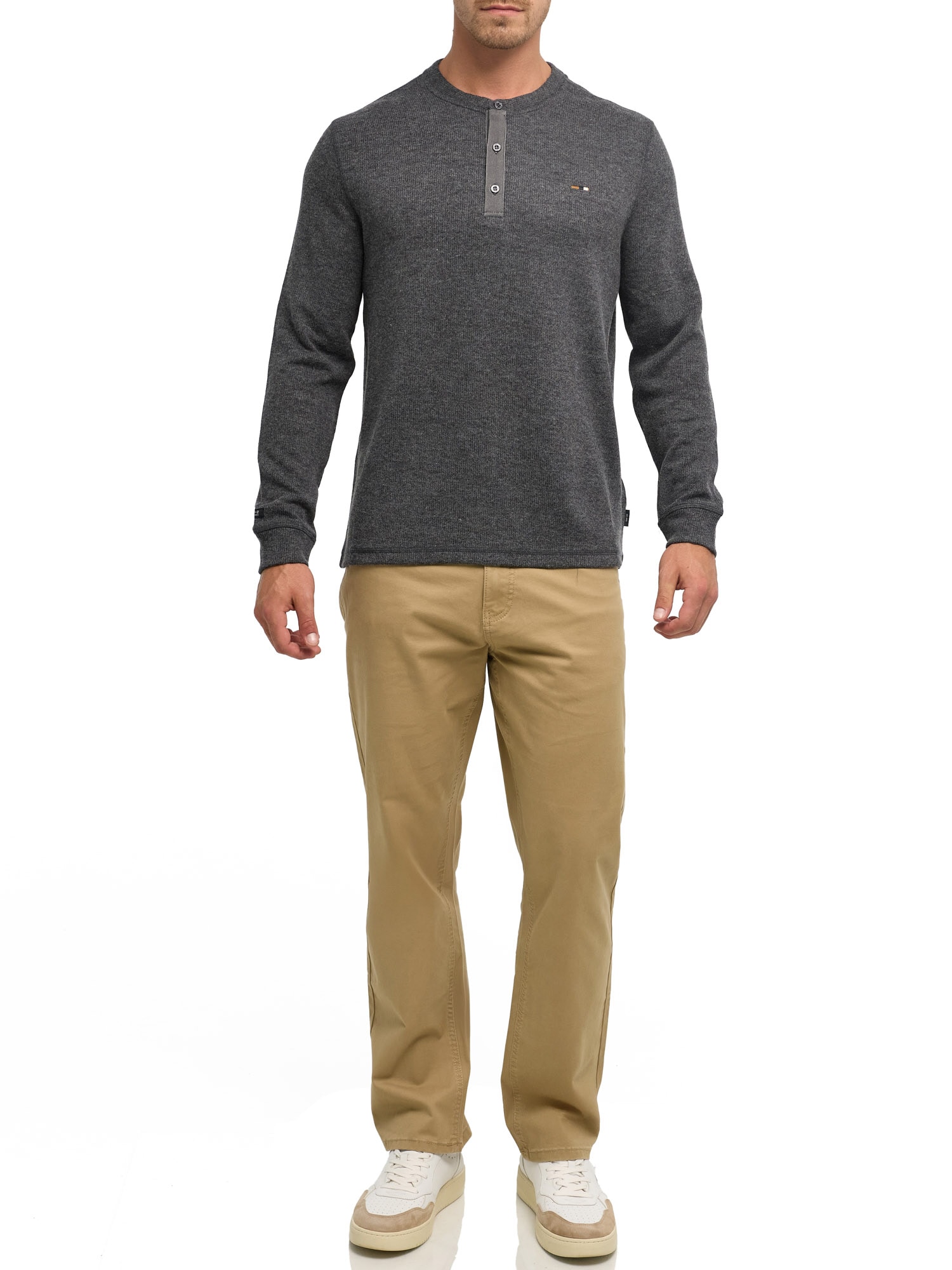 Indicode Sweatshirt »INDorburn Grandad«, Materialmix, regular fit

