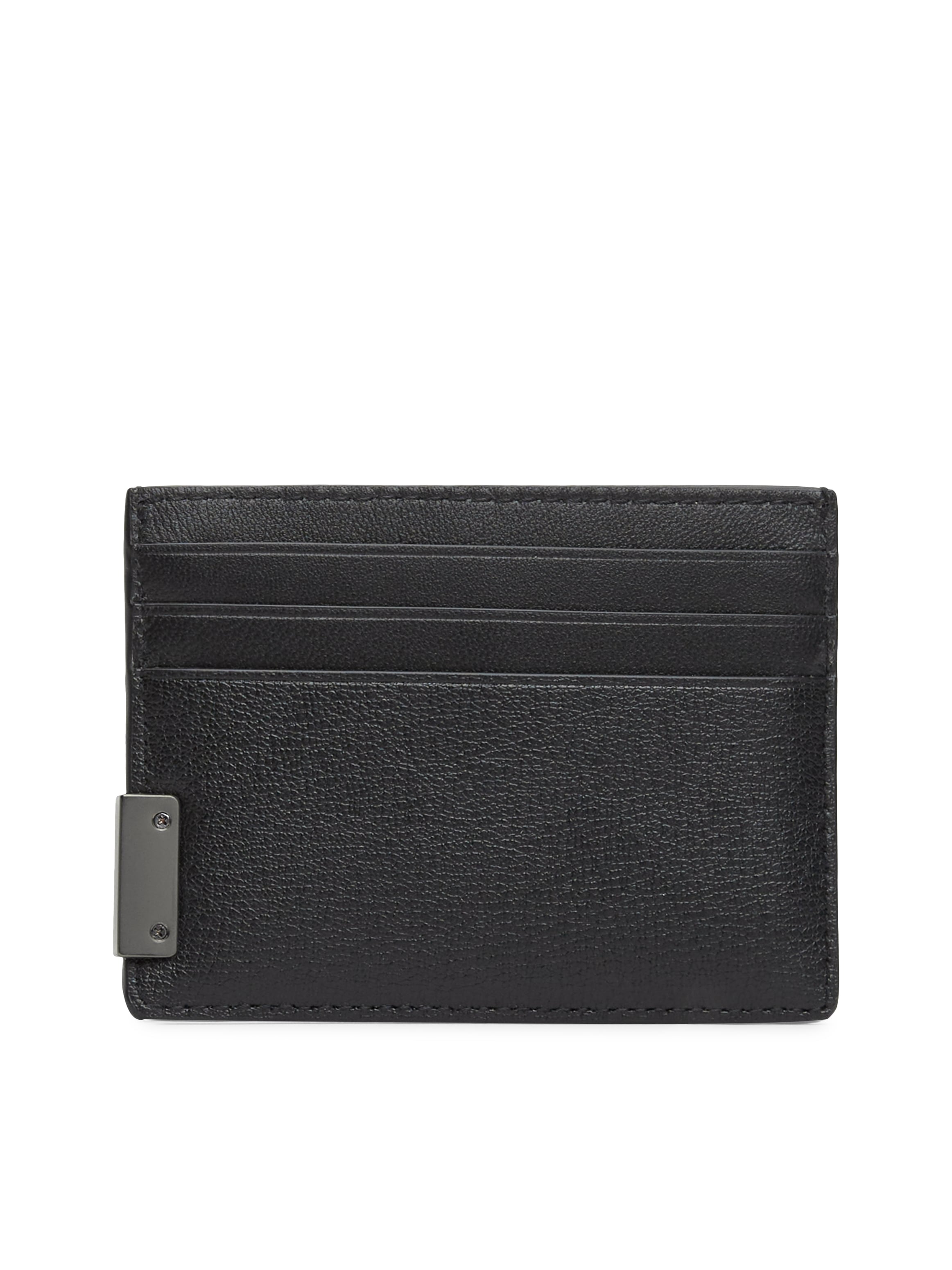 TOMMY HILFIGER Damen Kartenetui "TH HARDWARE CC HOLDER"schwarz, Leder, Basic, Kleinlederwaren, Unisex, Mini Geldbeutel, Men Portemonnaie mit