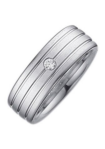 FIRETTI Damen Trauring "Schmuck Geschenk Hochzeit Ehering Trauring "LIEBE"", 20,mit Zirkonia, Silber 925 (Sterlingsilber), 7mm, silber, Silber 925