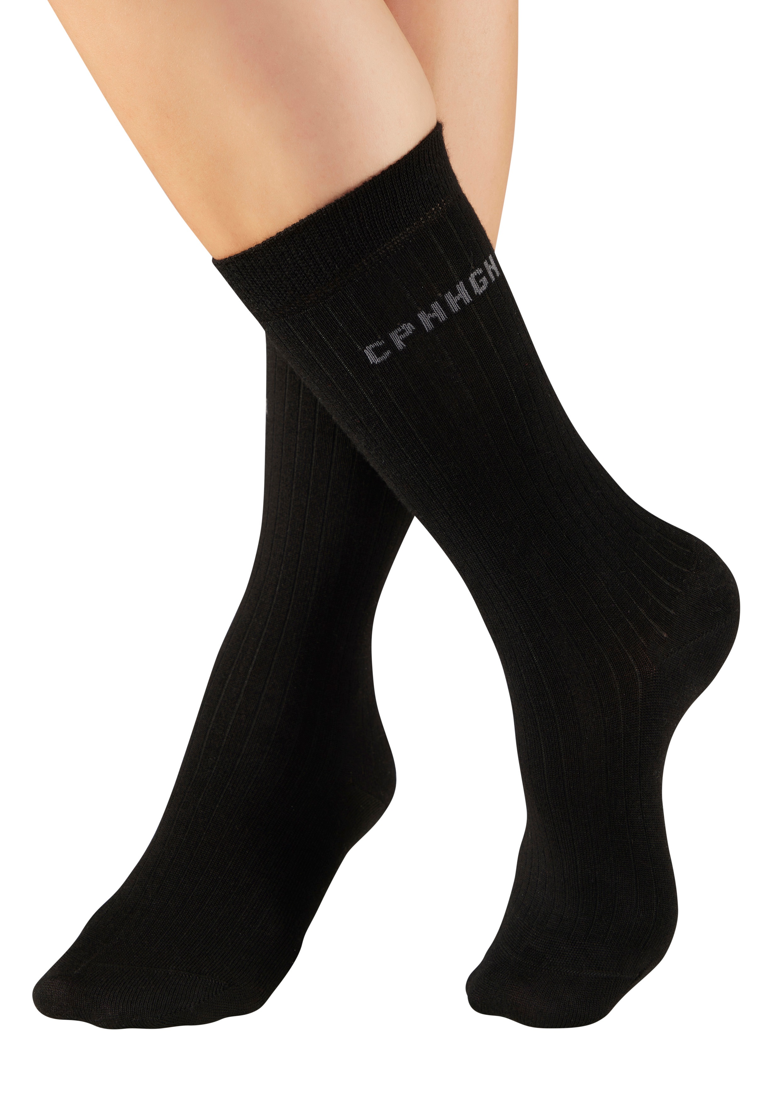 Thumbnail - Copenhagen Studios Basicsocken Packung, 2 Paar tlg. gerippt, mit wärmender Wolle