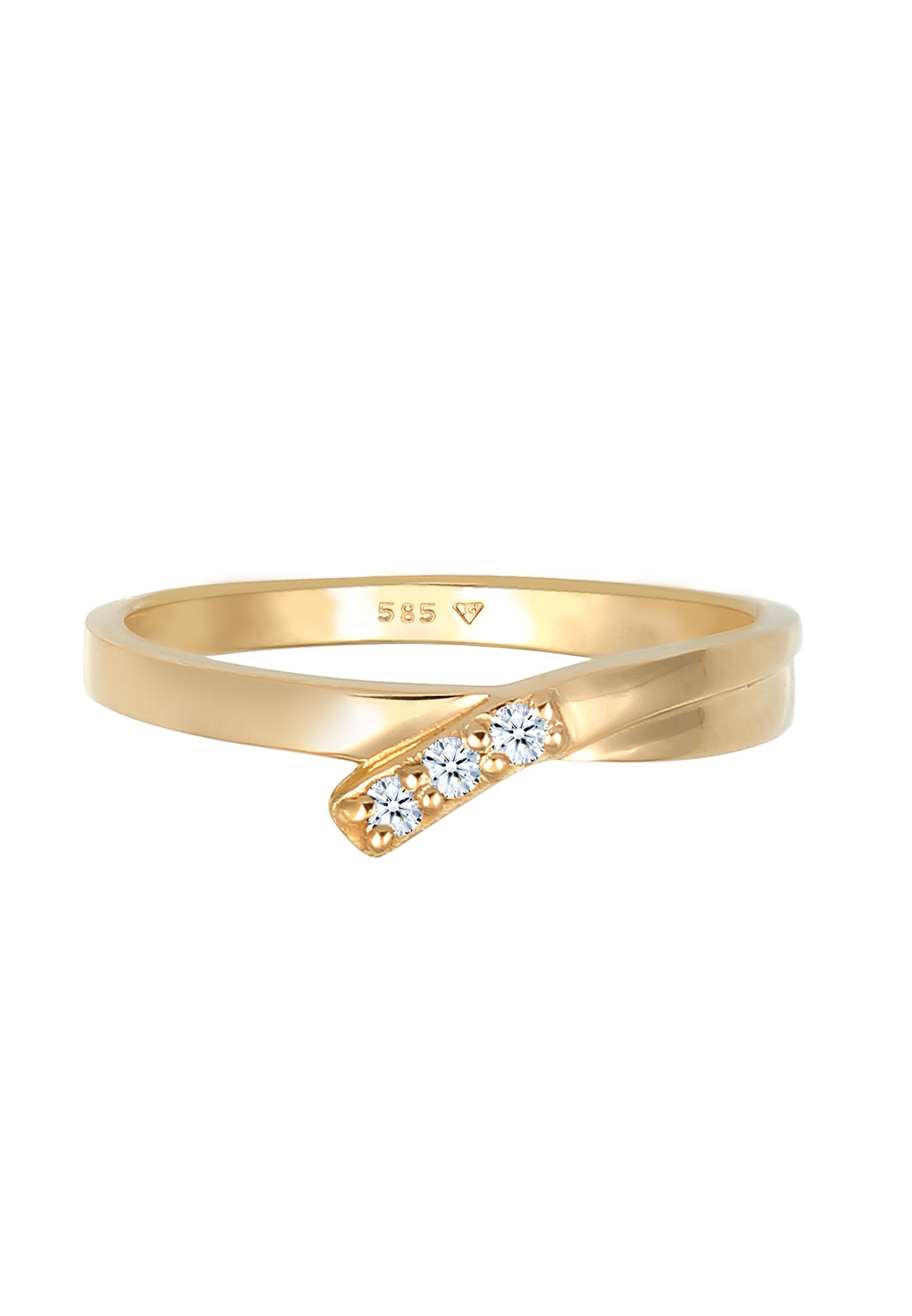 Elli DIAMONDS Verlobungsring »Verlobungsring Diamant (0.04 ct.) 585 Gelbgold«