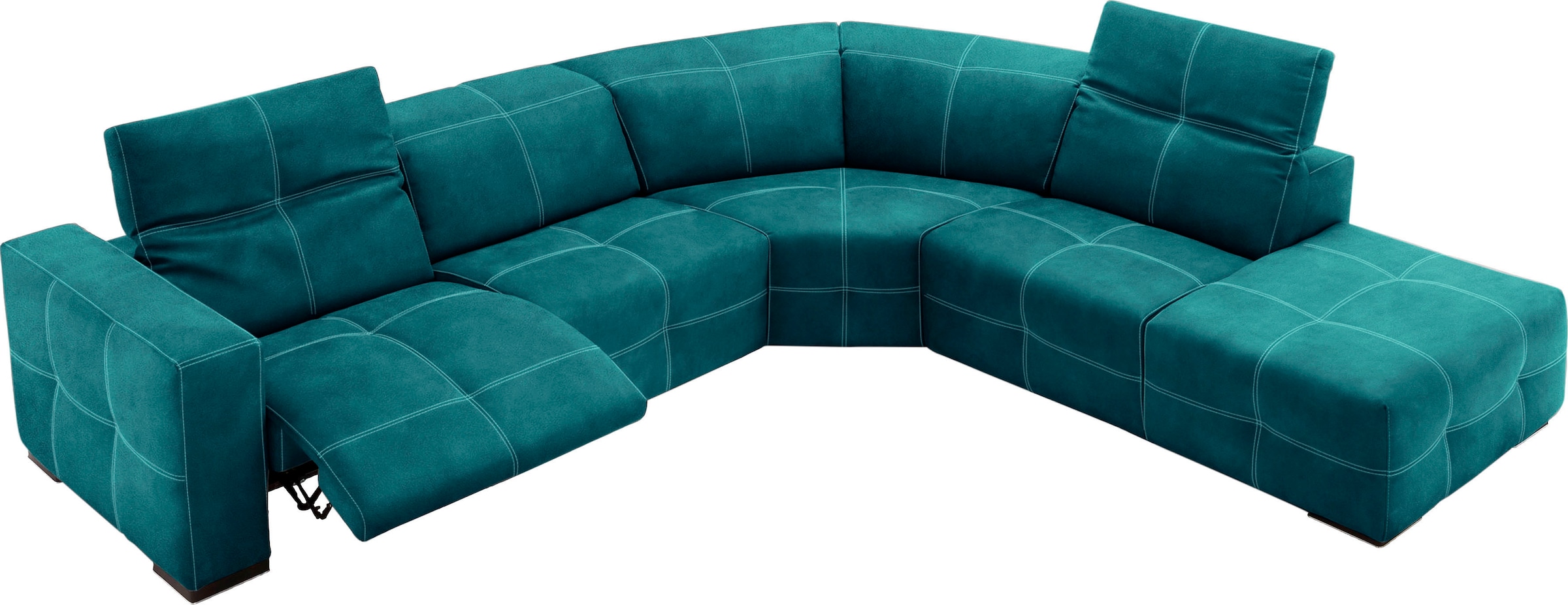 Egoitaliano Ecksofa "Sauvanne, Designsofa der Extraklasse, elegant und bequem, L-Form" wahlweise mit elektrischer Relaxfunktion, Kopfteilverstellung