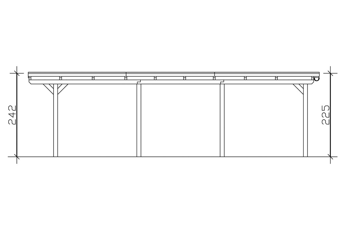 Skanholz Einzelcarport »Emsland« Massivholz 341 cm weiß versch. Farben