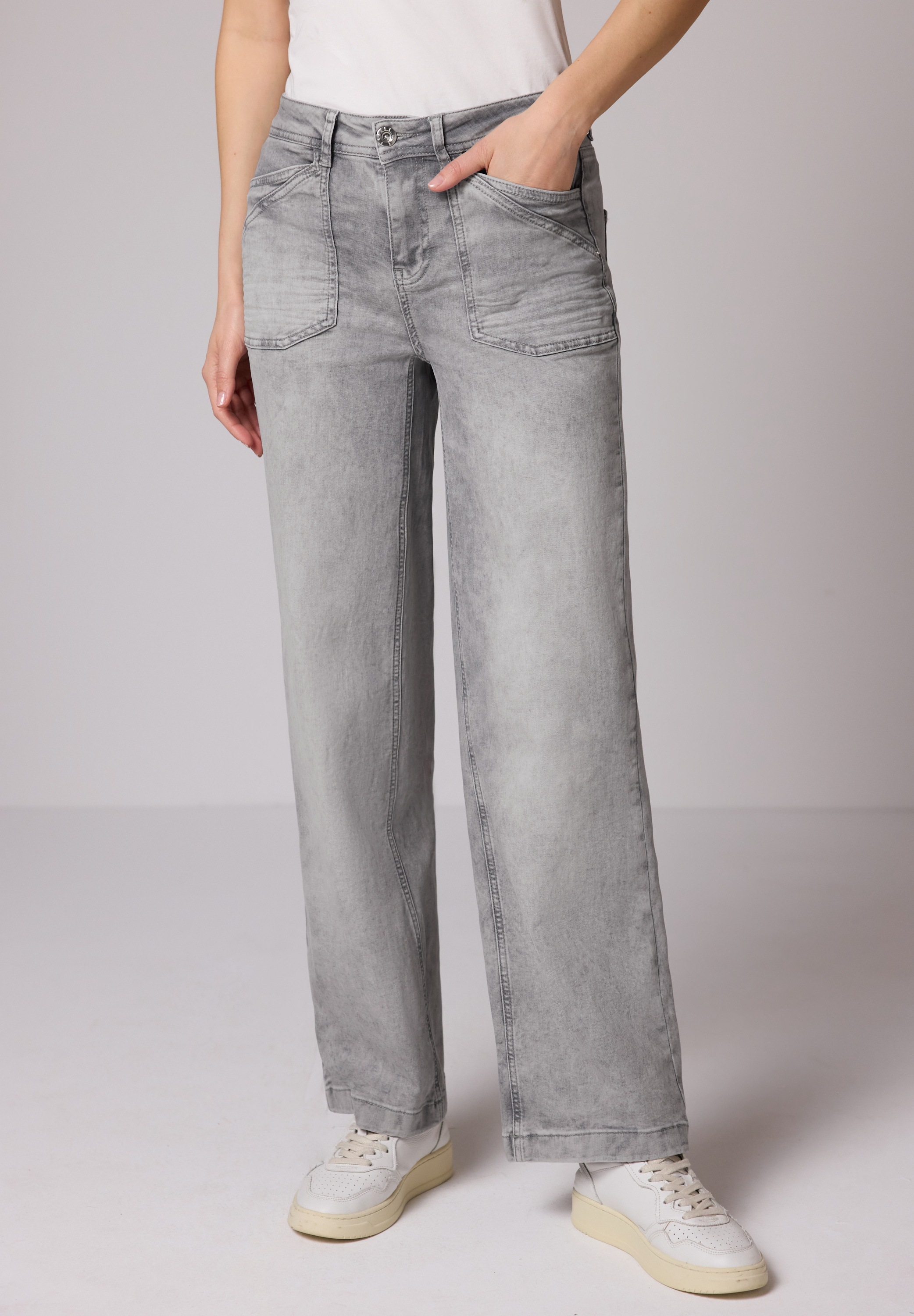 STREET ONE Loose-fit-Jeans High Waist günstig online kaufen