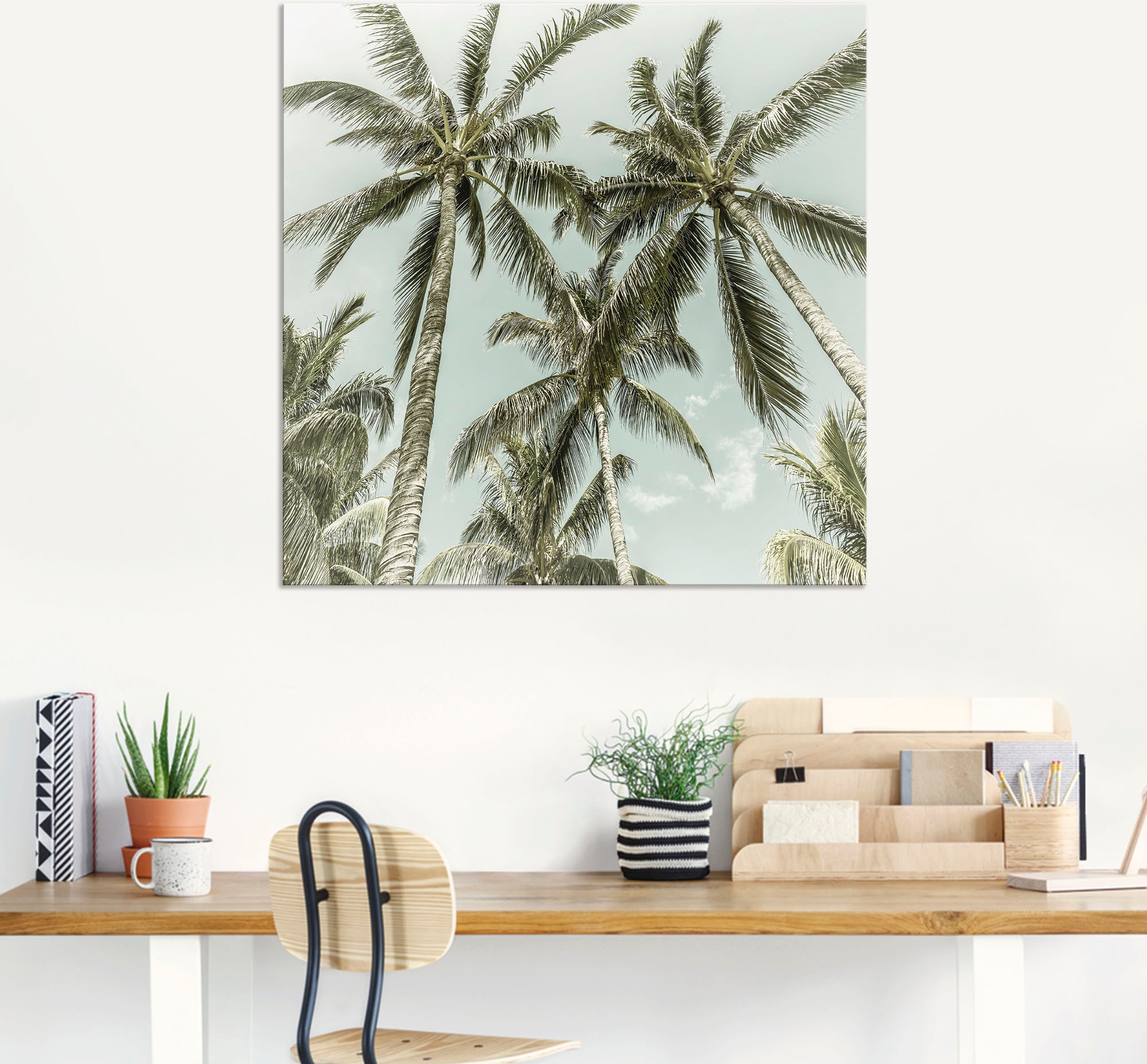 Artland Wandbild »Palmenidylle Vintage«, Baumbilder, (1 St.), als Alubild,  Leinwandbild, Wandaufkleber oder Poster in versch. Größen kaufen | BAUR
