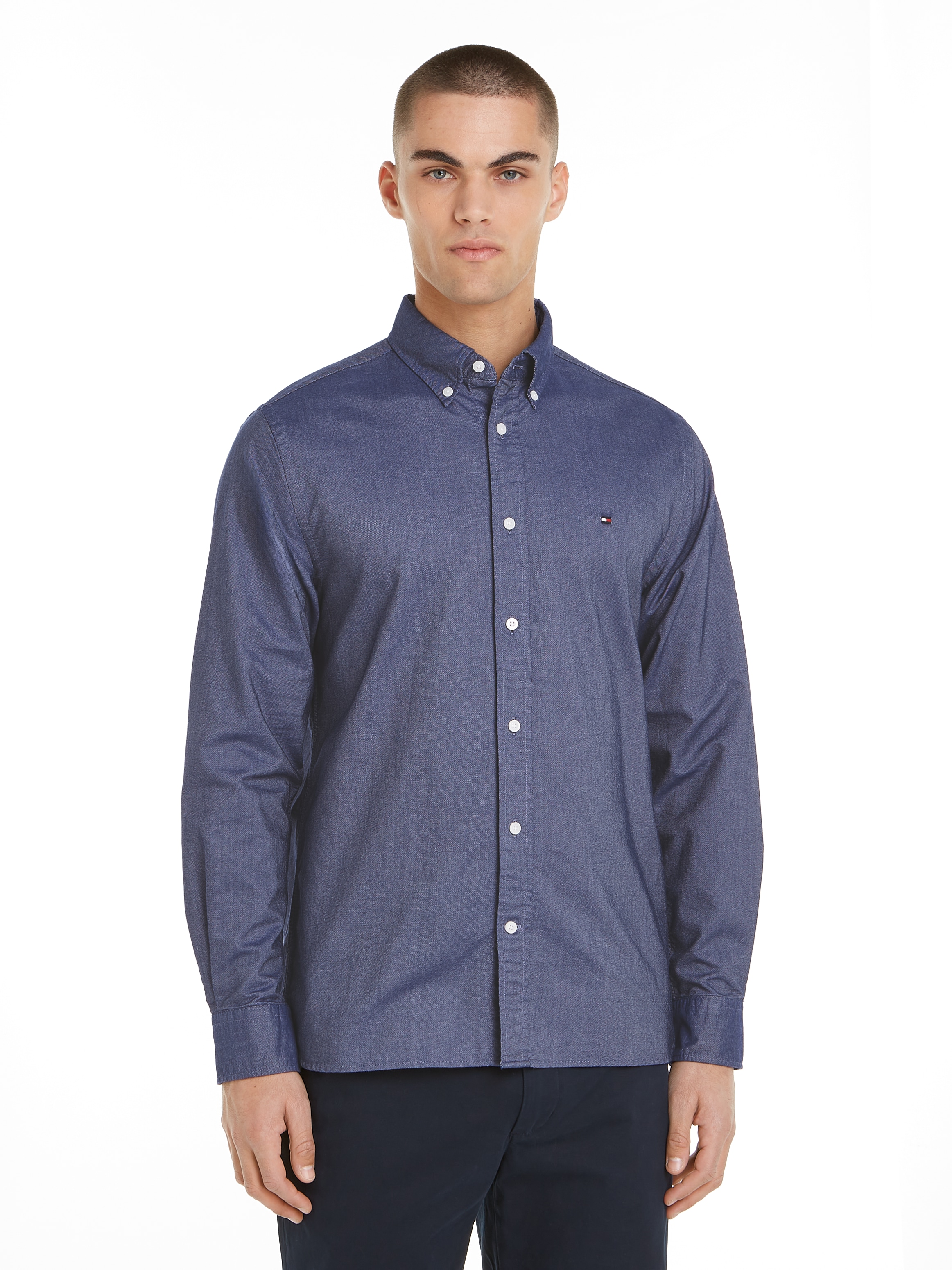 Tommy Hilfiger Langarmhemd "SOLID HERITAGE OXFORD RF SHIRT" günstig online kaufen