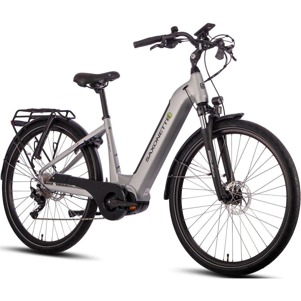 SAXONETTE E-Bike »Quantum Sport Wave«, 10 Gang, Shimano, Mittelmotor 250 W