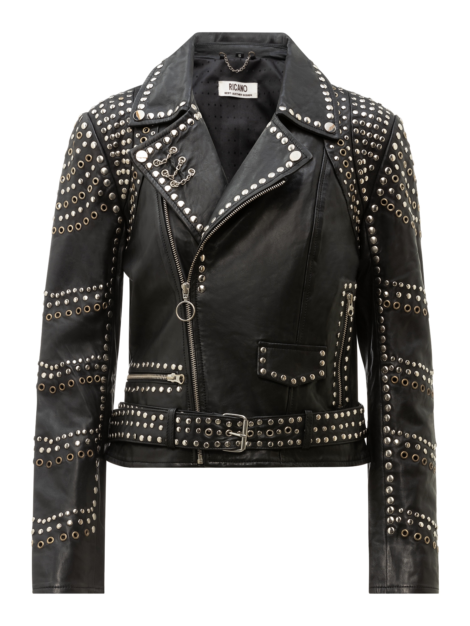 RICANO Bikerjacke "Lederjacke Selina" Handgefertigt aus echtem Leder