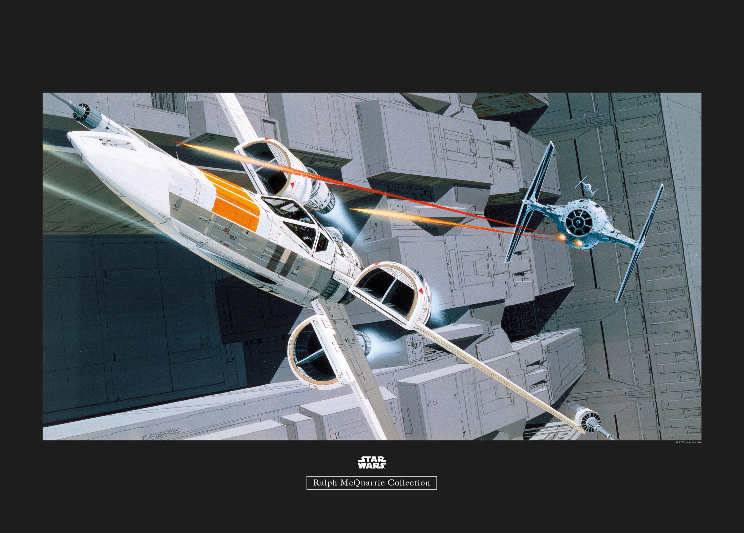 Komar Poster "Star Wars Classic RMQ X-Wing vs TIE-Fighter", Star Wars, (1 St.), Kinderzimmer, Schlafzimmer, Wohnzimmer