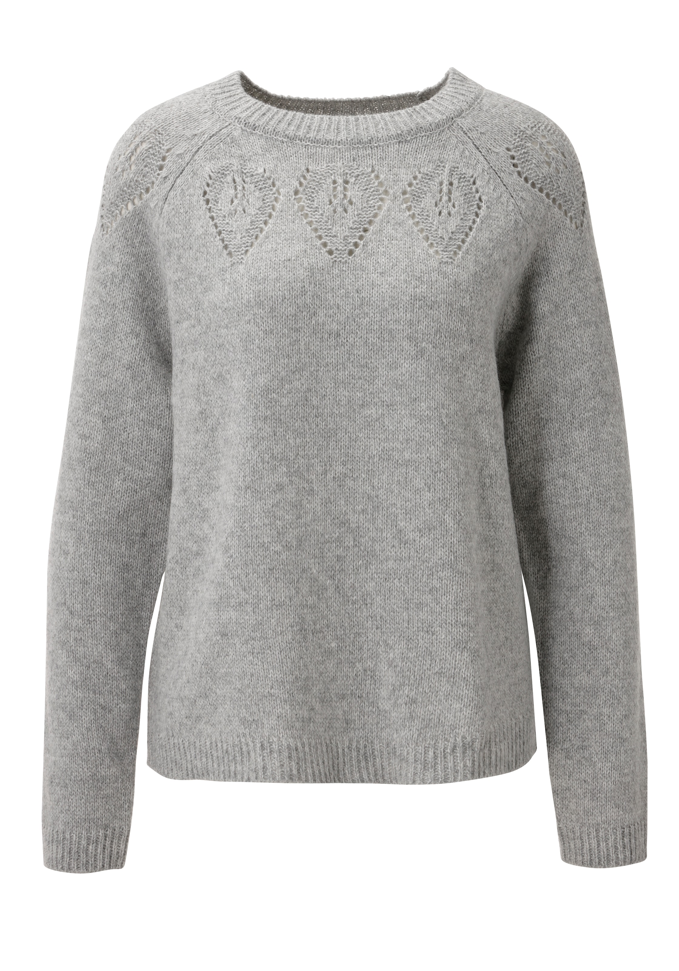 Aniston CASUAL Strickpullover mit blattförmigen Ajour-Muster - NEUE KOLLEKTION