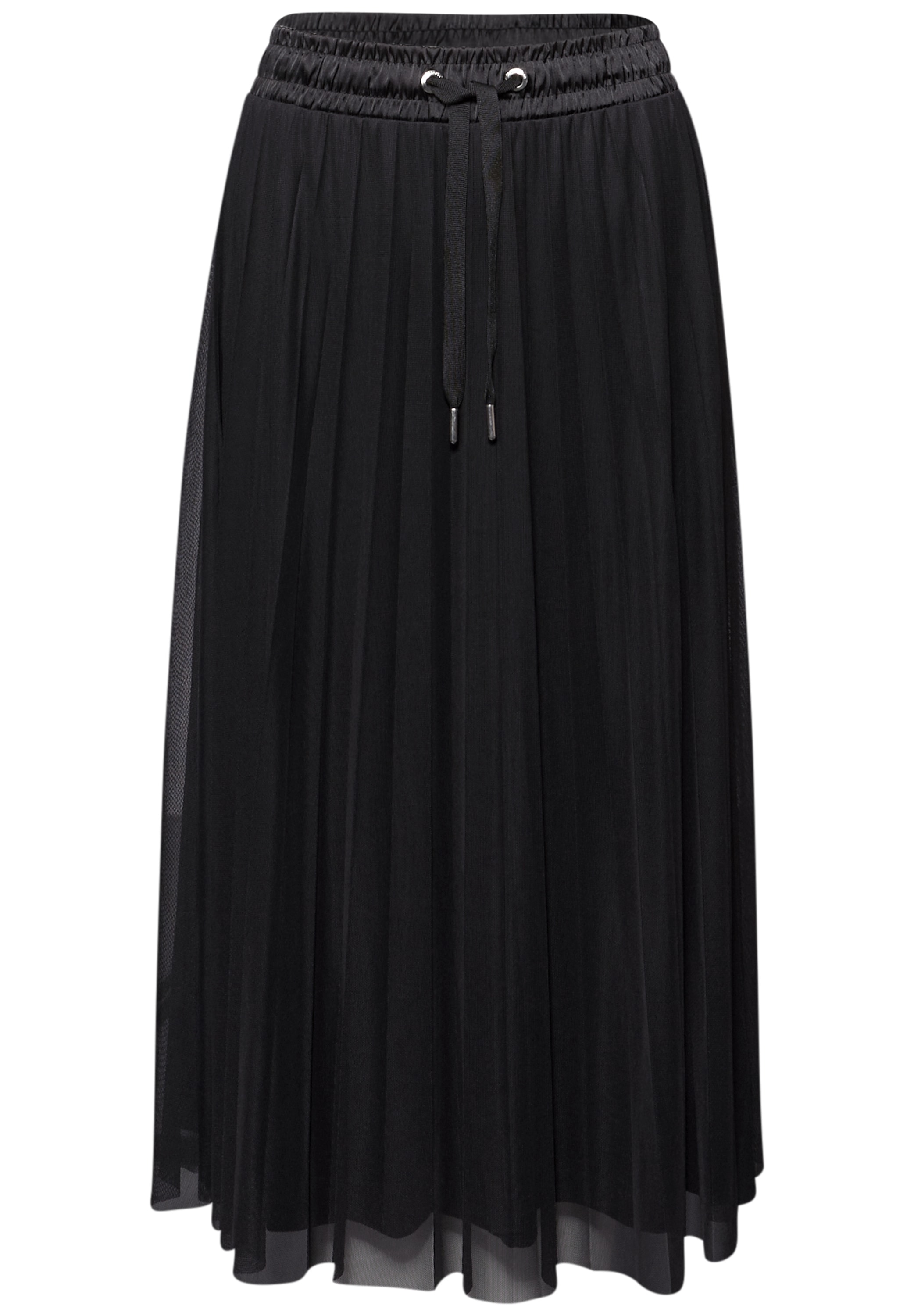STREET ONE Plisseerock in Midi-Länge