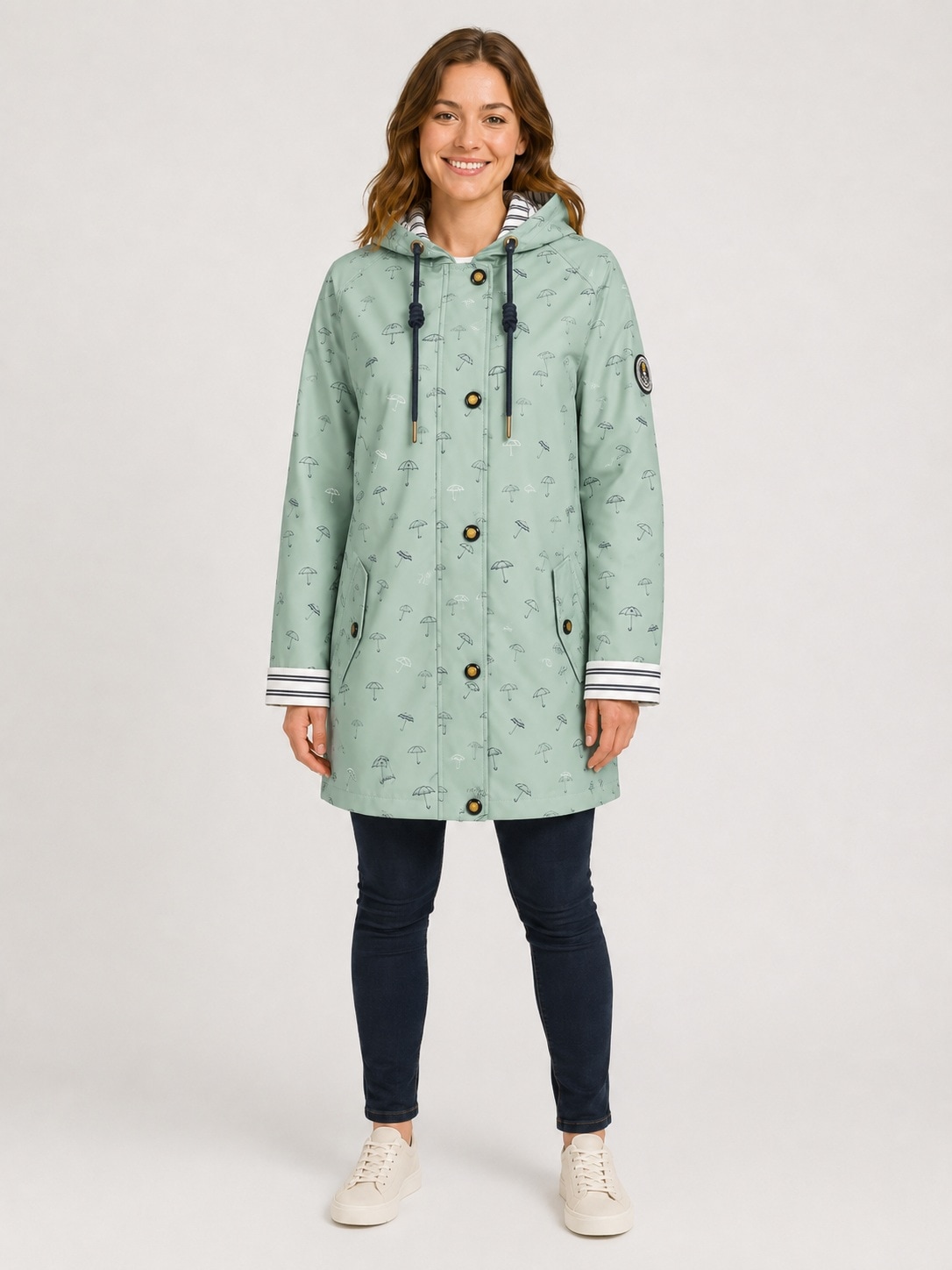 ankerglut Regenjacke "Friesennerz ankerglutbucht Regenmantel, Longjacket" mit Kapuze auch in Großen Größen erhältlich