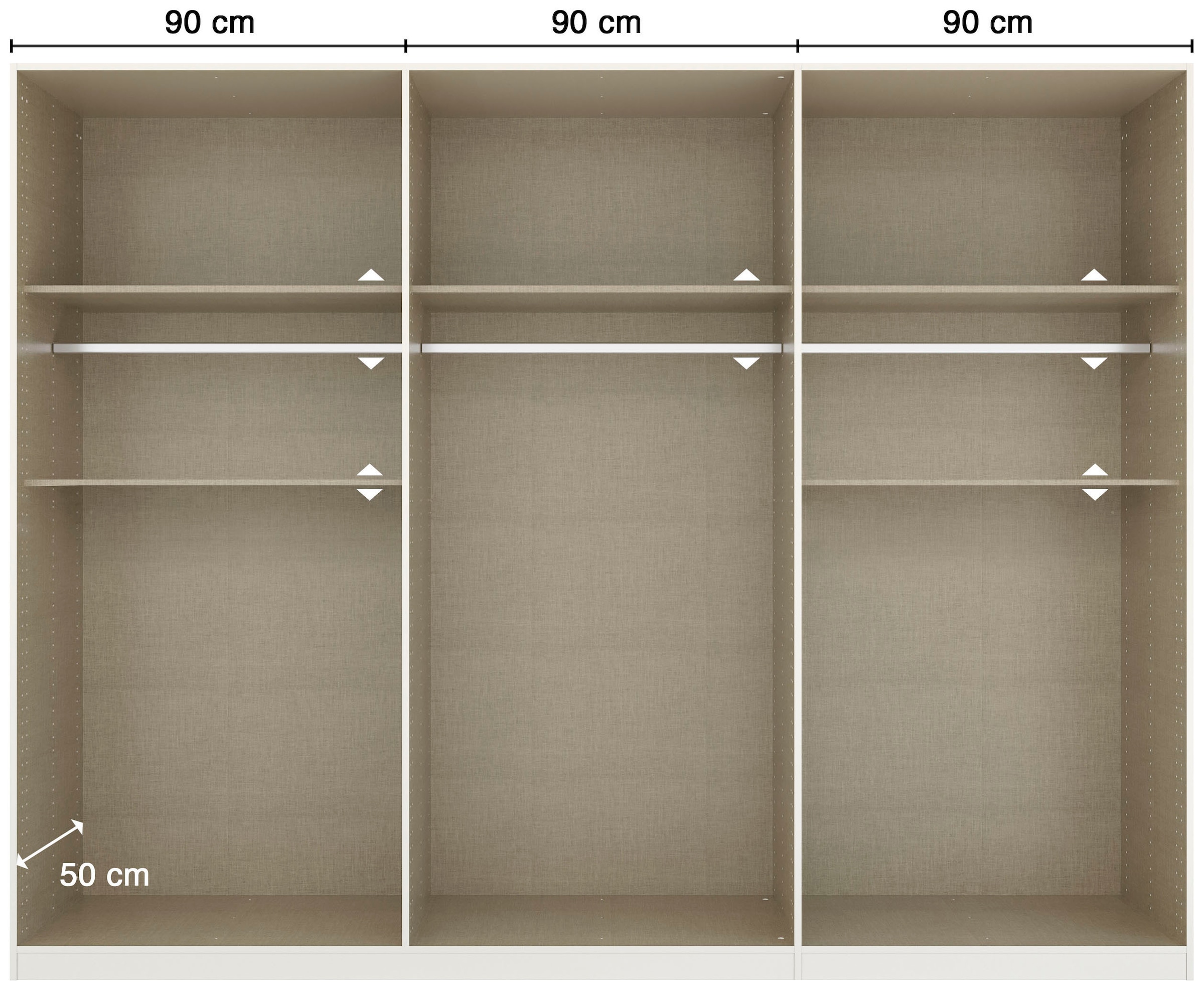 rauch Drehtürenschrank »Kleiderschrank Schrank Garderobe Wäscheschrank TICAO«, (Schubladen in der Höhe variabel positionierbar), mit 2 geräumigen Schubladen, viel Stauraum MADE IN GERMANY
