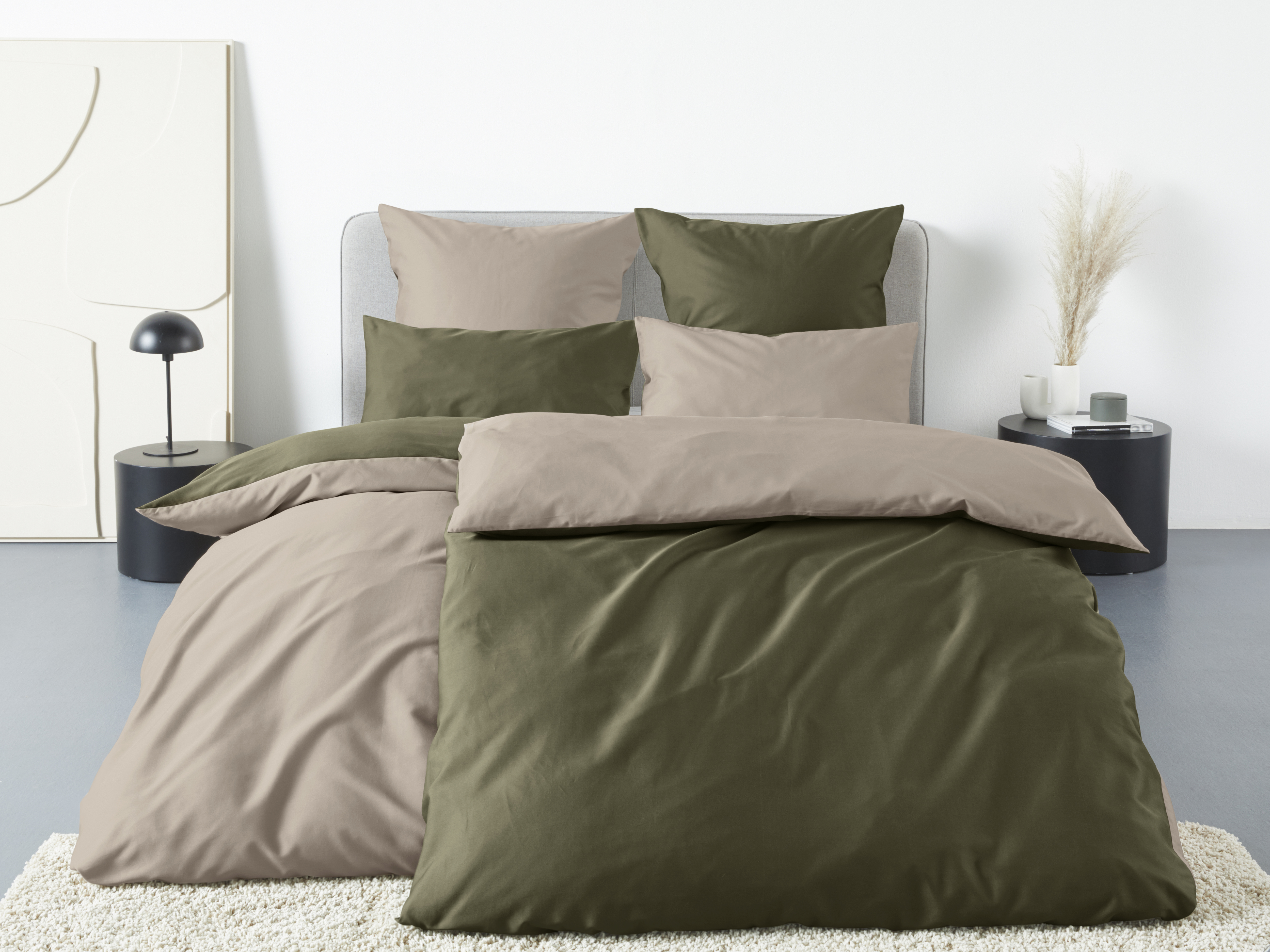 Bettwäsche »Mila2«, (2 tlg.), hochwertiger Satin aus 100% Baumwolle, Größe ab 135x200 cm